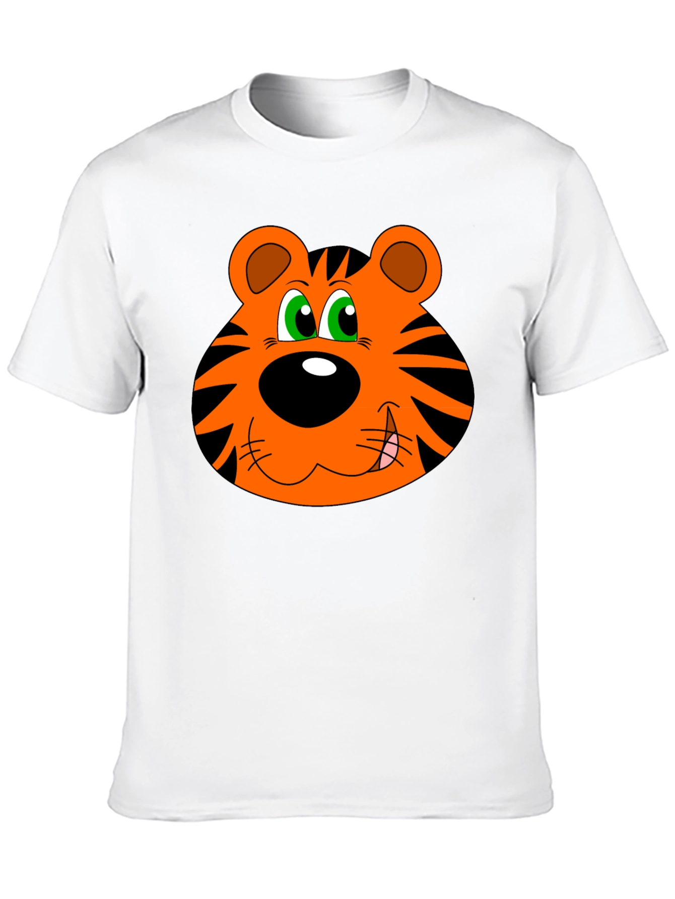 Cartoon Tiger Graphic T-Shirt