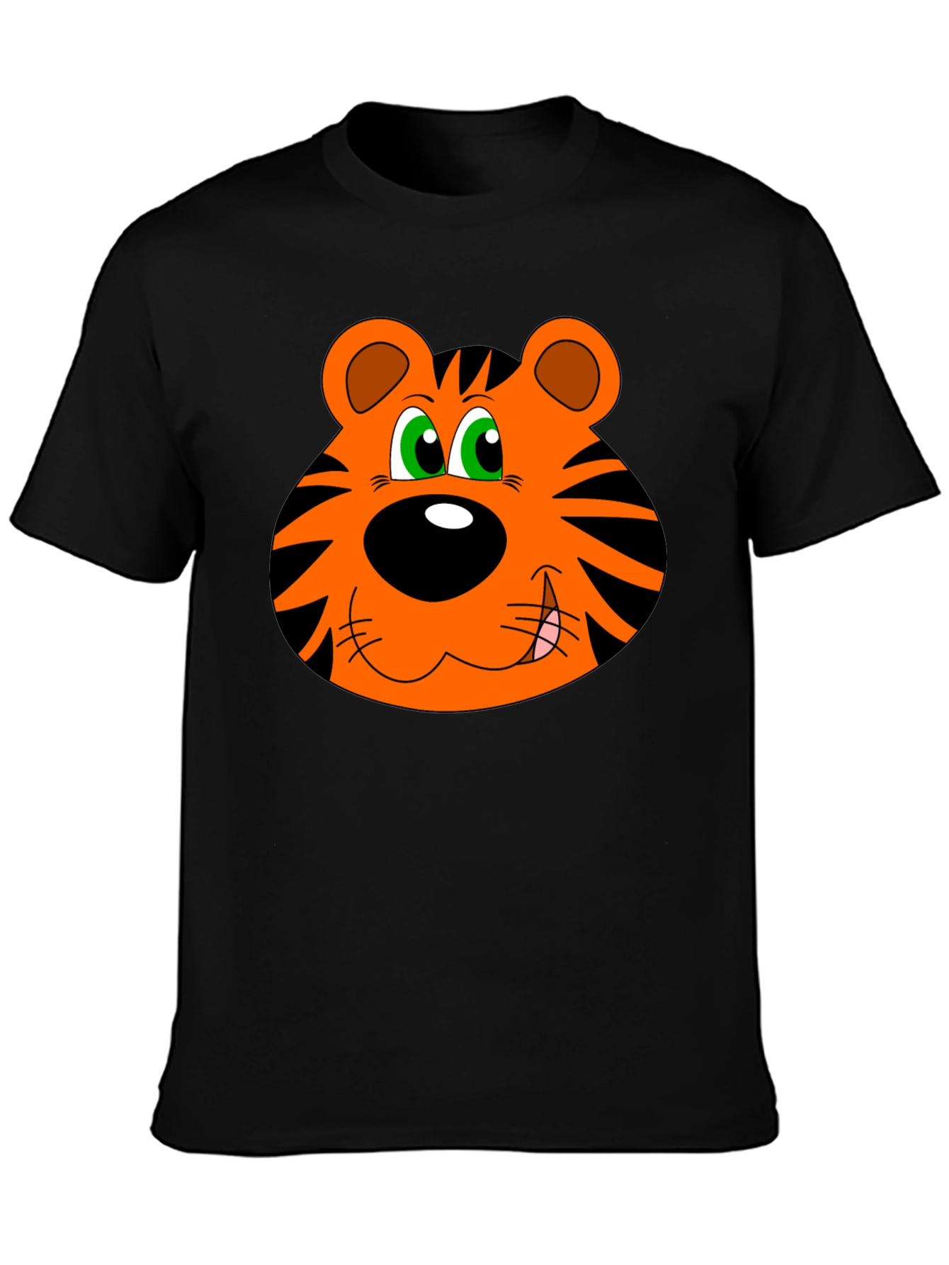 Cartoon Tiger Graphic T-Shirt