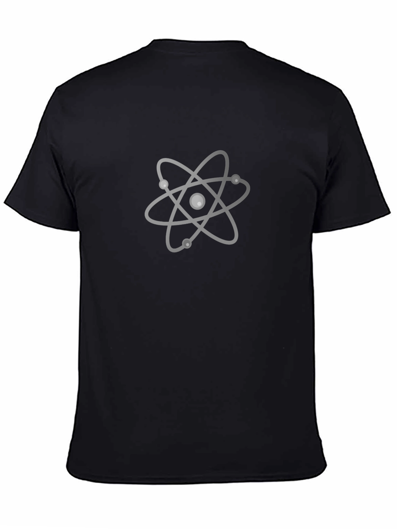 Atom Graphic Print Black T-Shirt