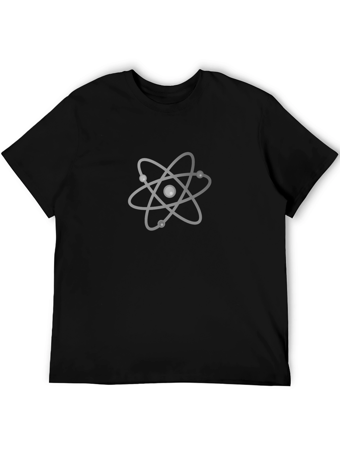 Atom Graphic Print Black T-Shirt