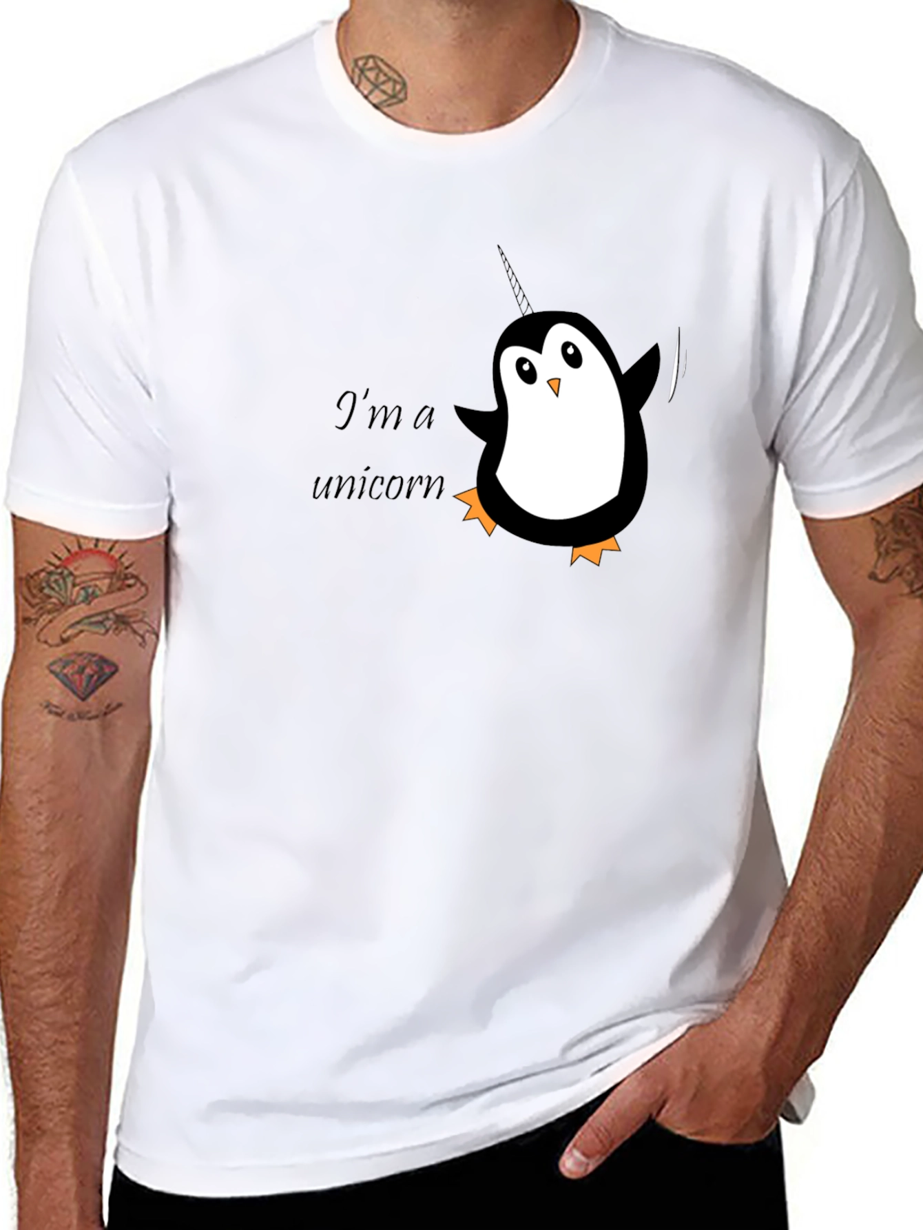 Penguin Unicorn Graphic T-Shirt