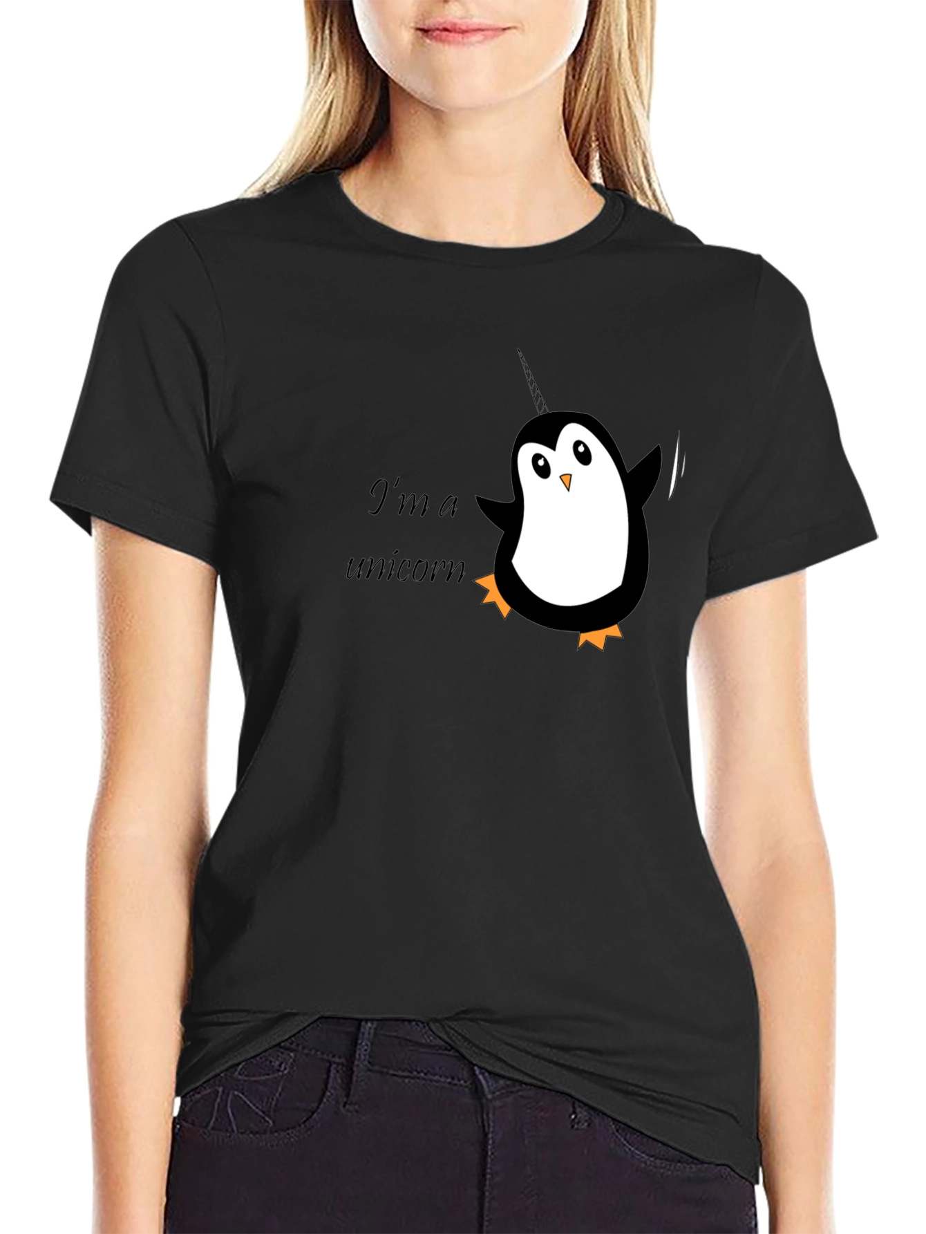 Penguin Unicorn Graphic T-Shirt