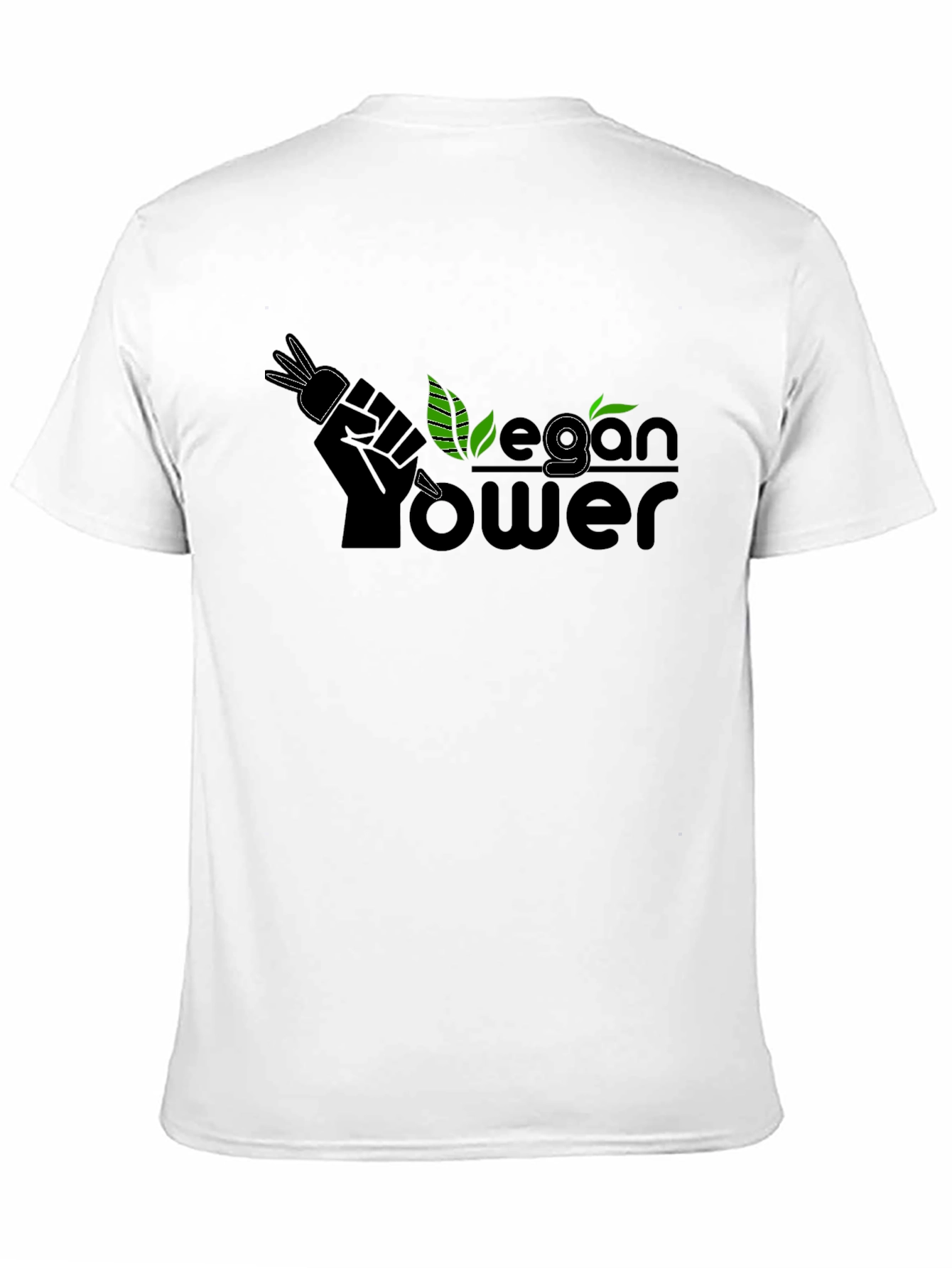 Vegan Power T-Shirt - Black Graphic Tee