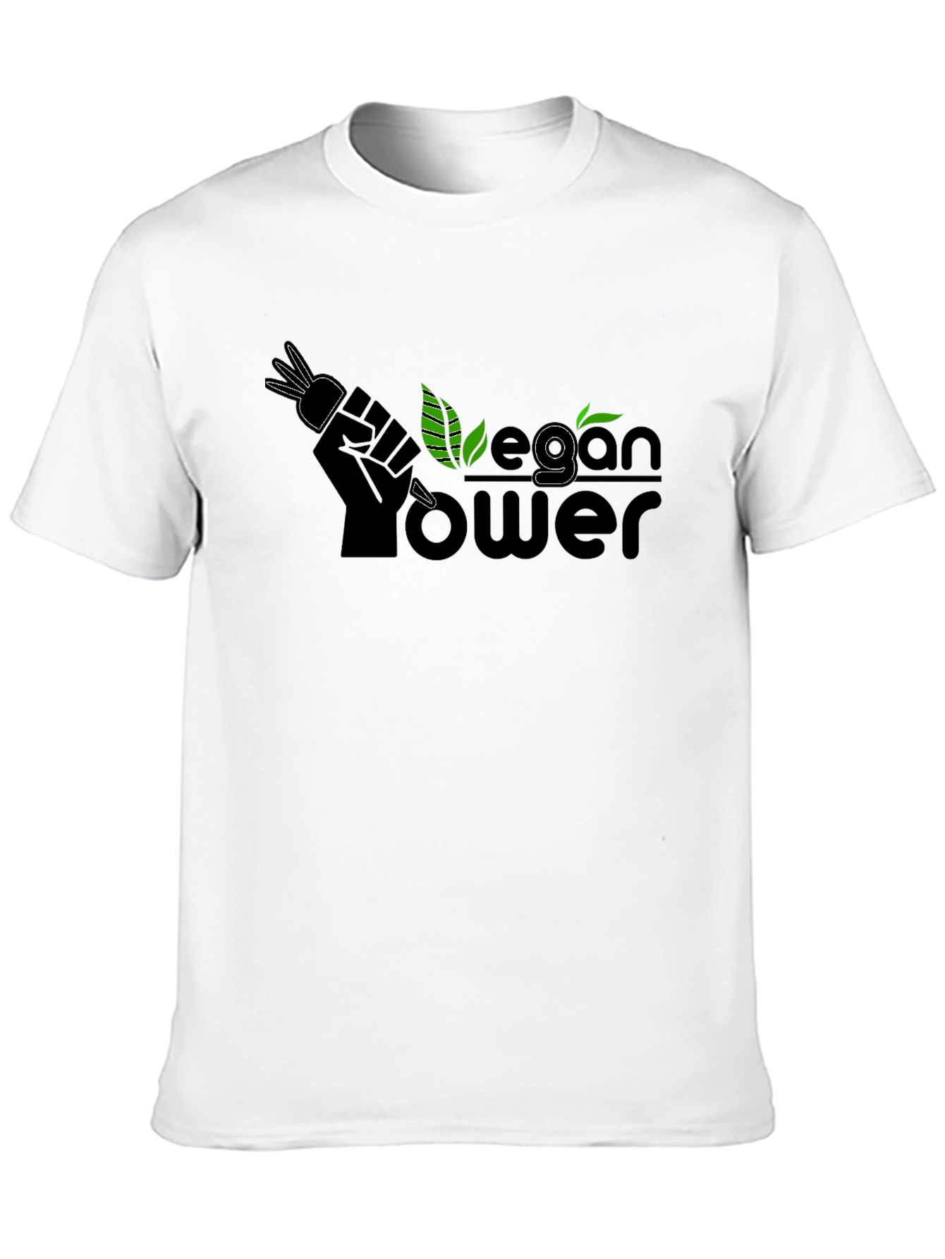 Vegan Power T-Shirt - Black Graphic Tee