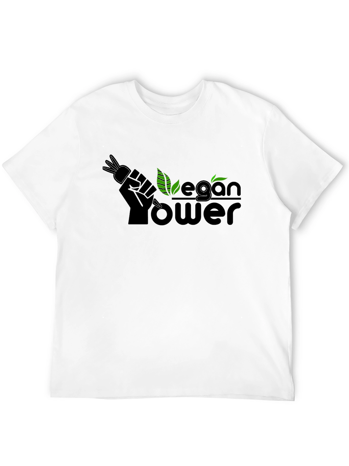 Vegan Power T-Shirt - Black Graphic Tee