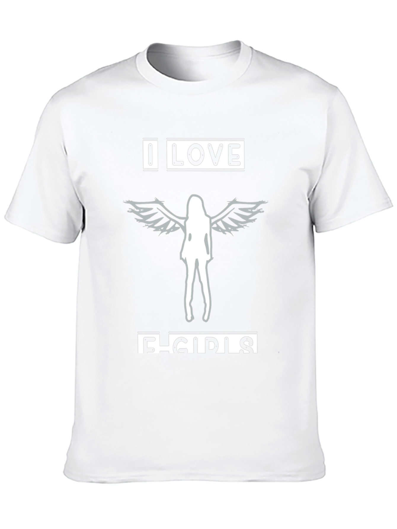 I Love E-Girls Graphic Tee - Black Cotton T-Shirt