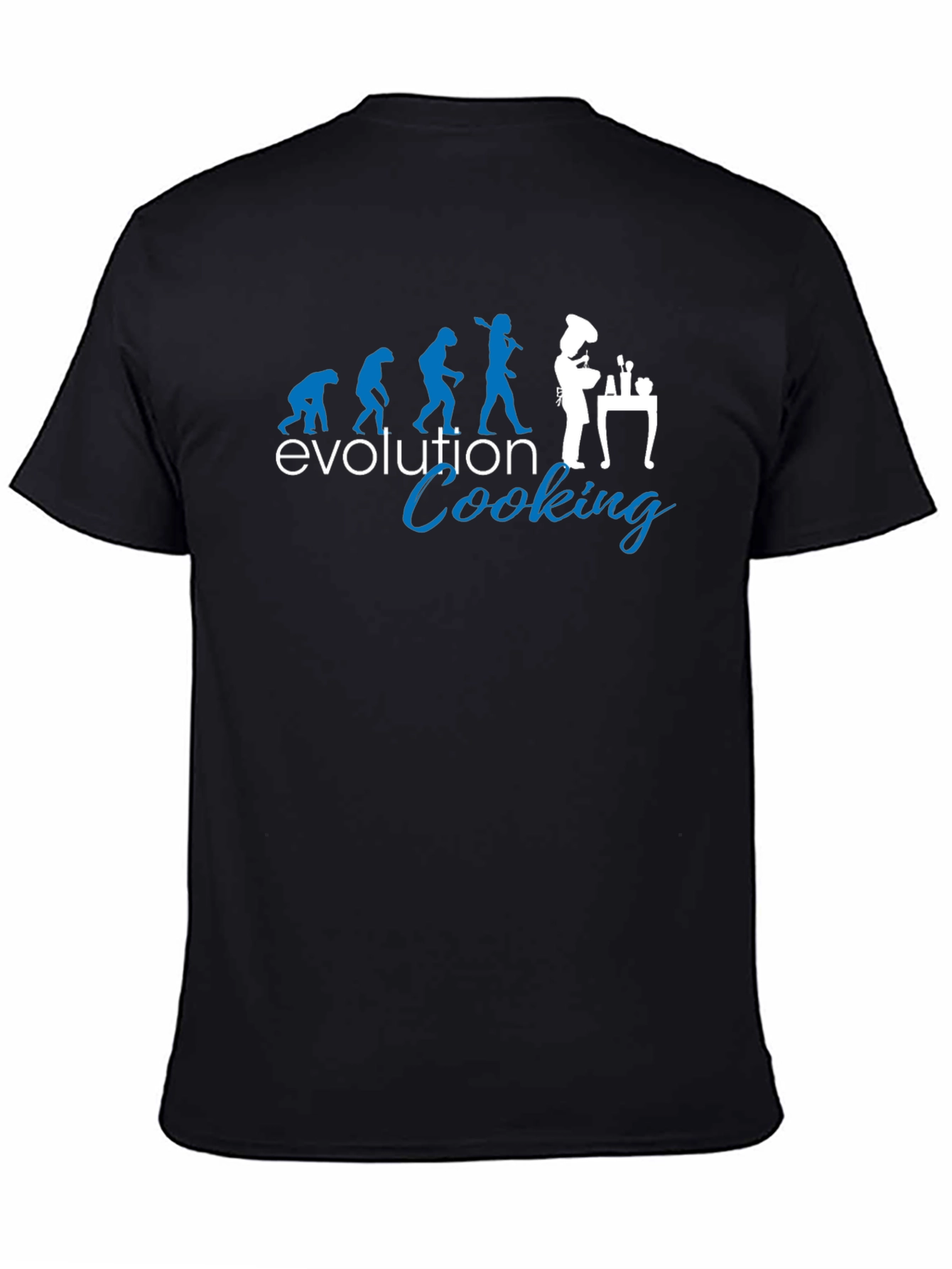 Evolution of Cooking Black T-Shirt