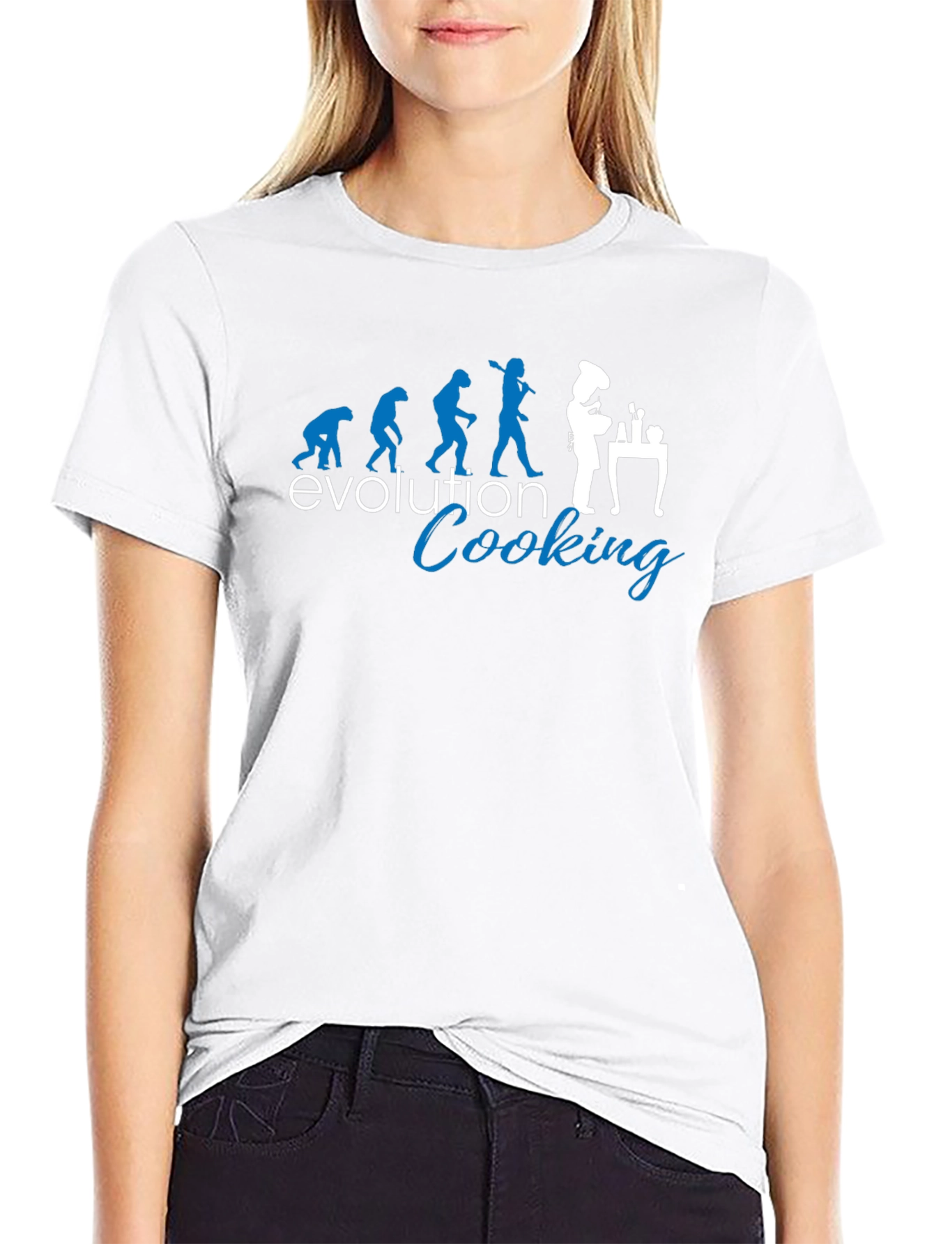 Evolution of Cooking Black T-Shirt