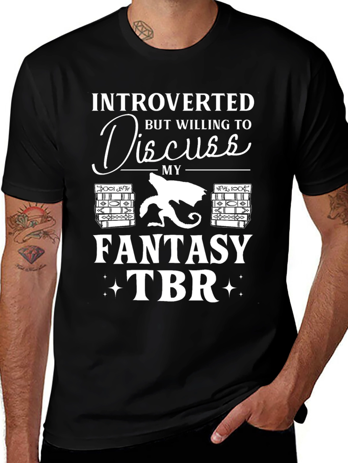 Introverted Fantasy TBR T-Shirt