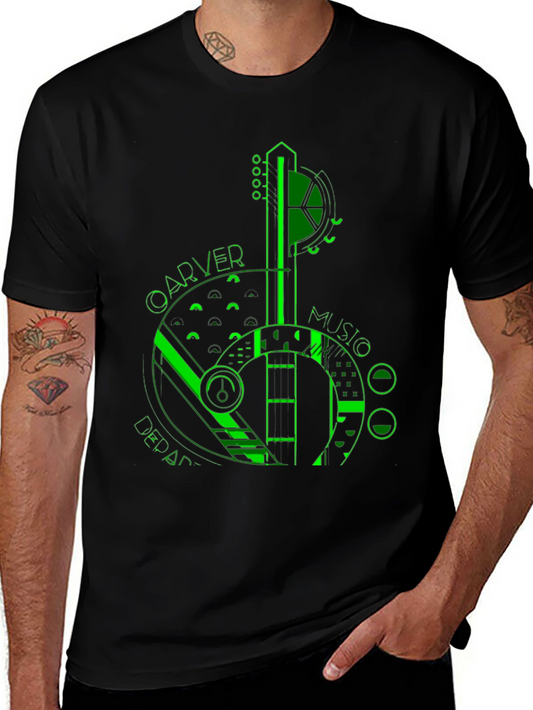 Carver Music Department Guitar Graphic T-Shirt