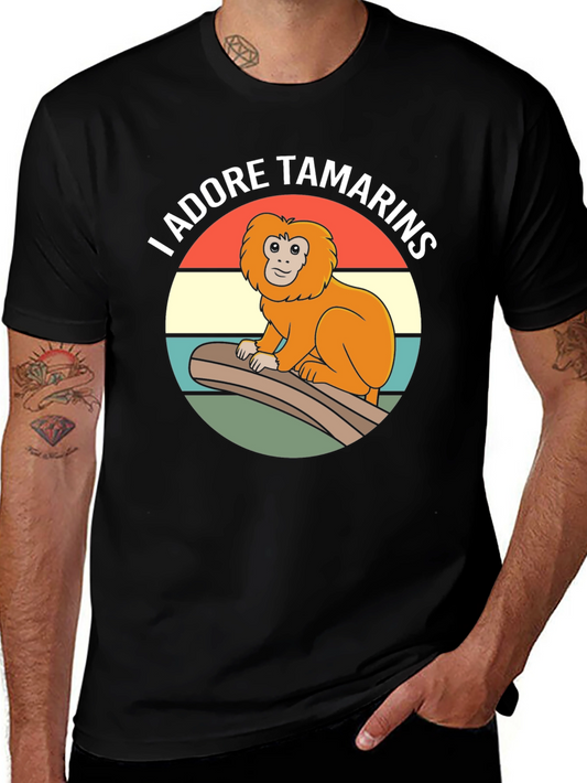 I Adore Tamarins T-Shirt - Golden Lion Tamarin Lover Tee
