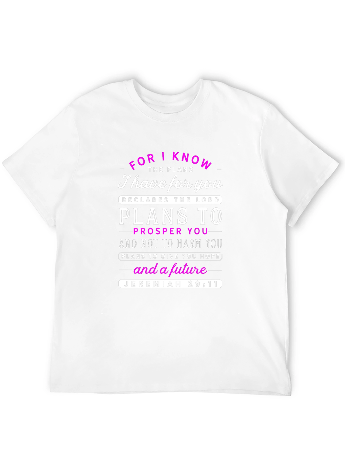 Jeremiah 29:11 Christian T-Shirt Bible Verse Faith Tee