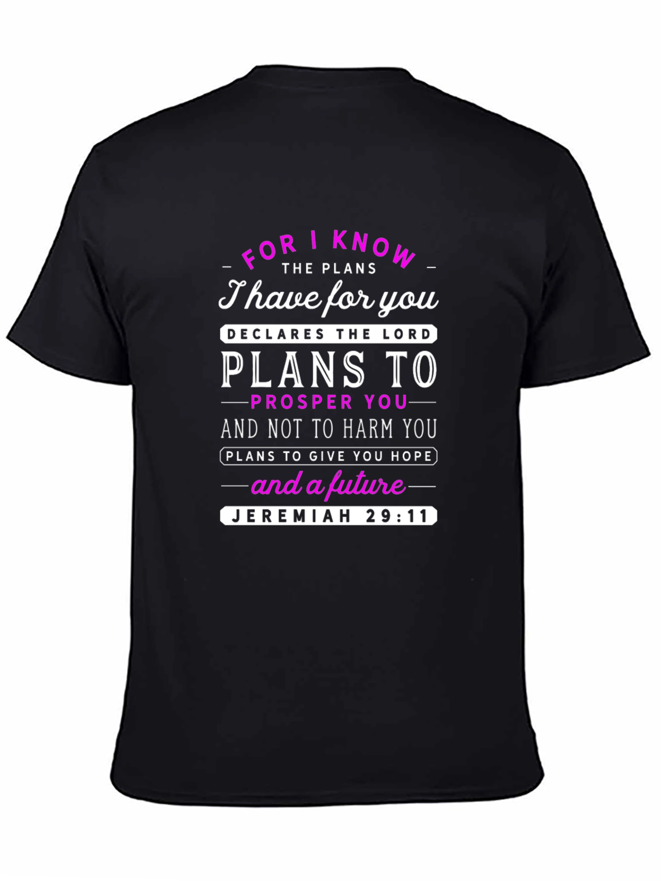 Jeremiah 29:11 Christian T-Shirt Bible Verse Faith Tee