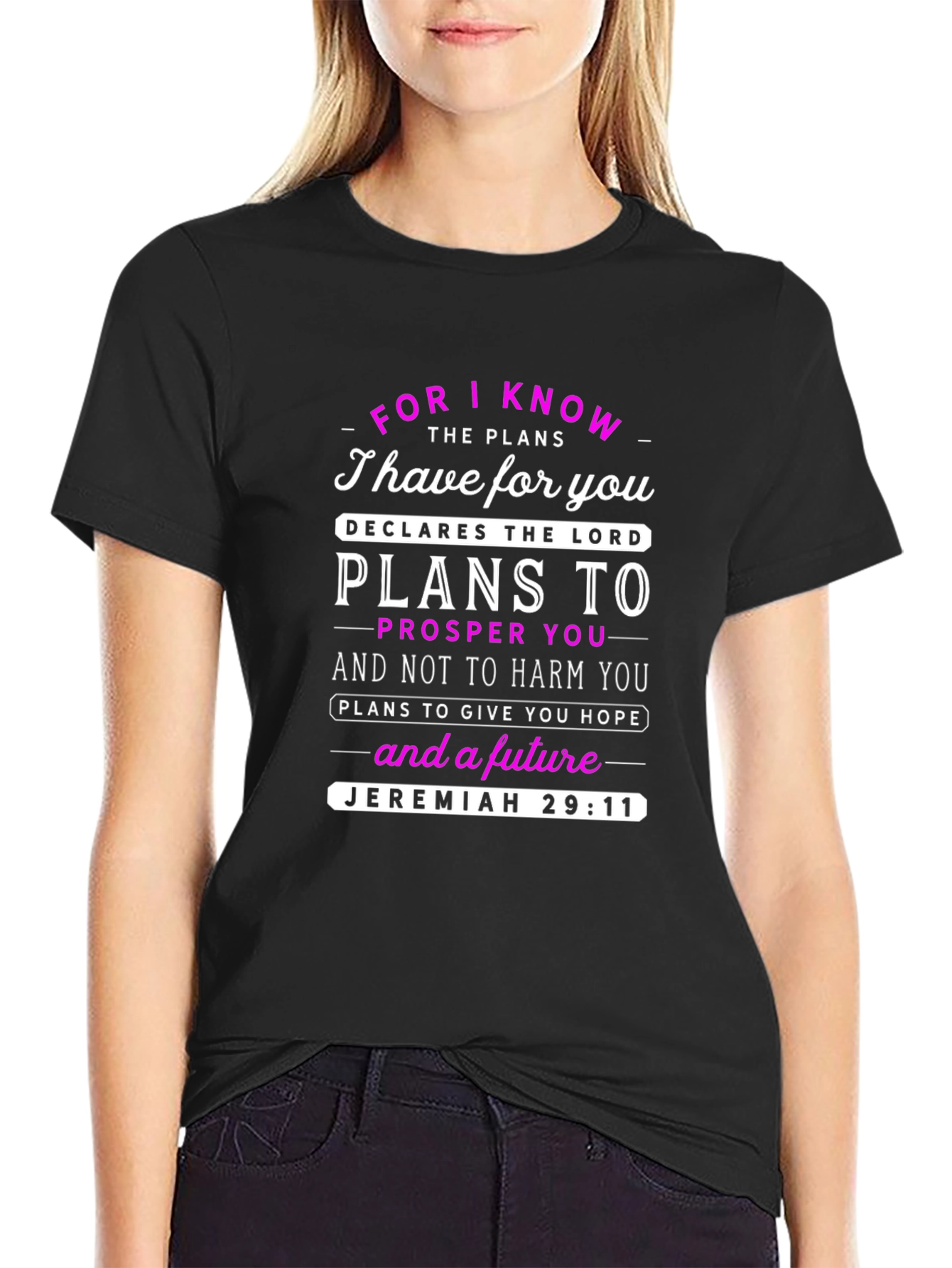 Jeremiah 29:11 Christian T-Shirt Bible Verse Faith Tee