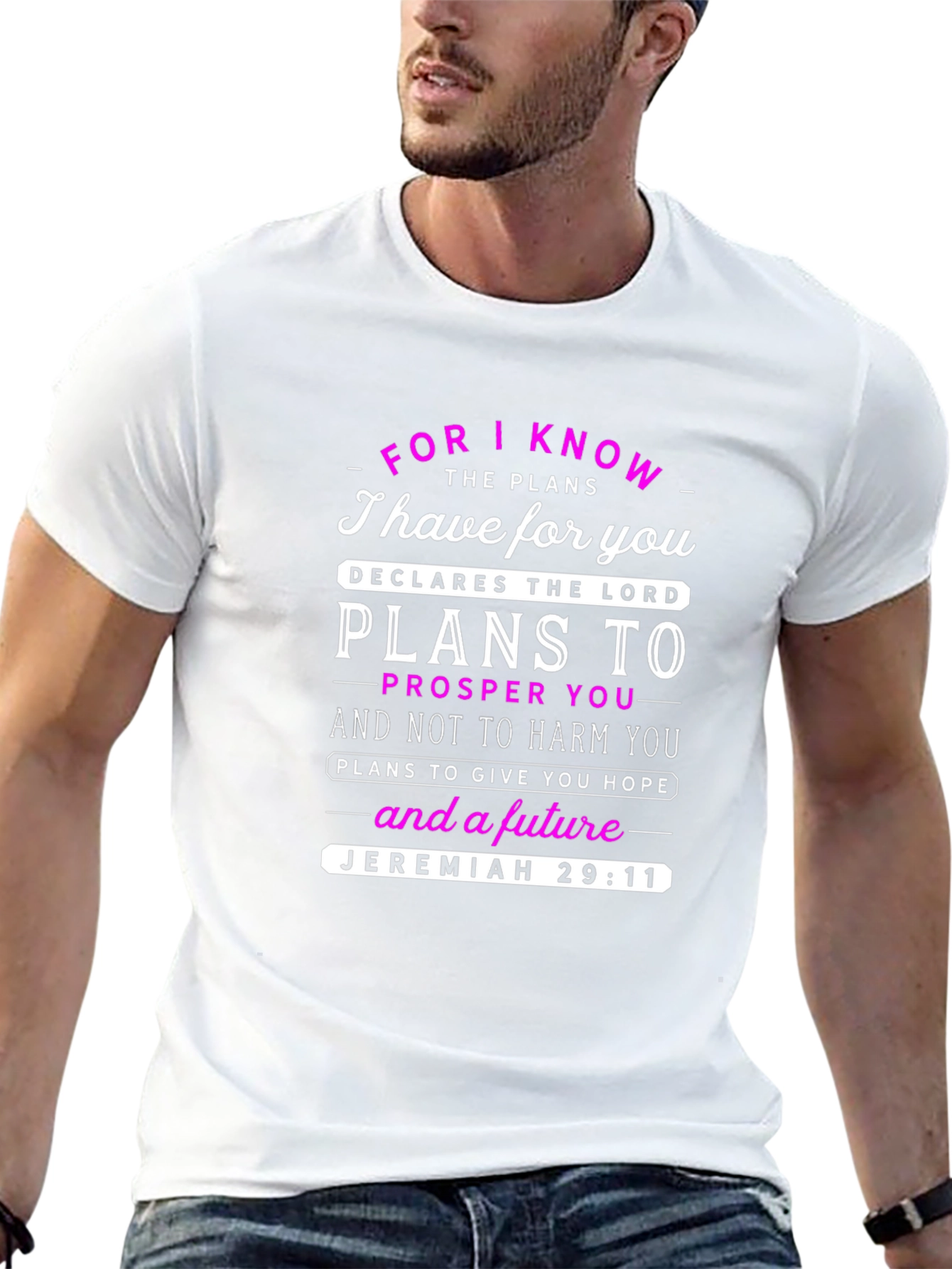 Jeremiah 29:11 Christian T-Shirt Bible Verse Faith Tee