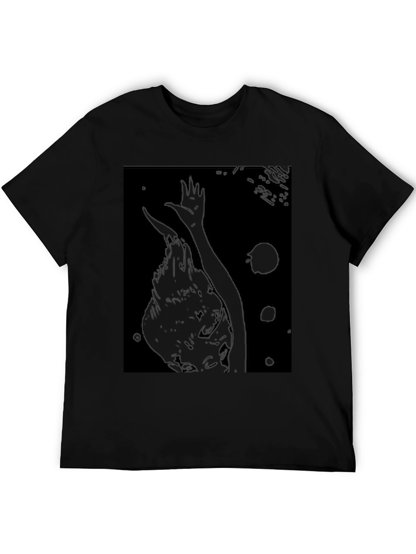 Dark Art Graphic Tee - Black Cotton