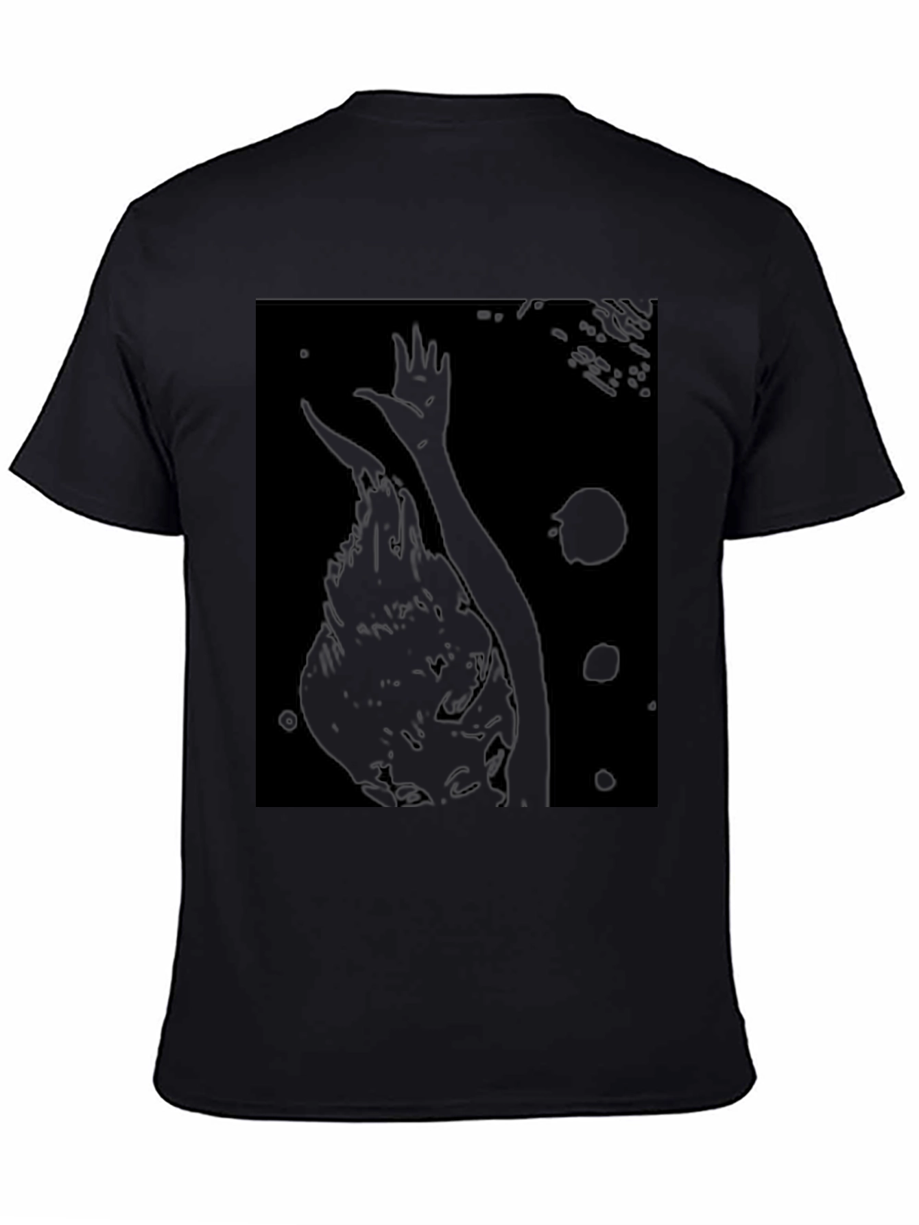 Dark Art Graphic Tee - Black Cotton