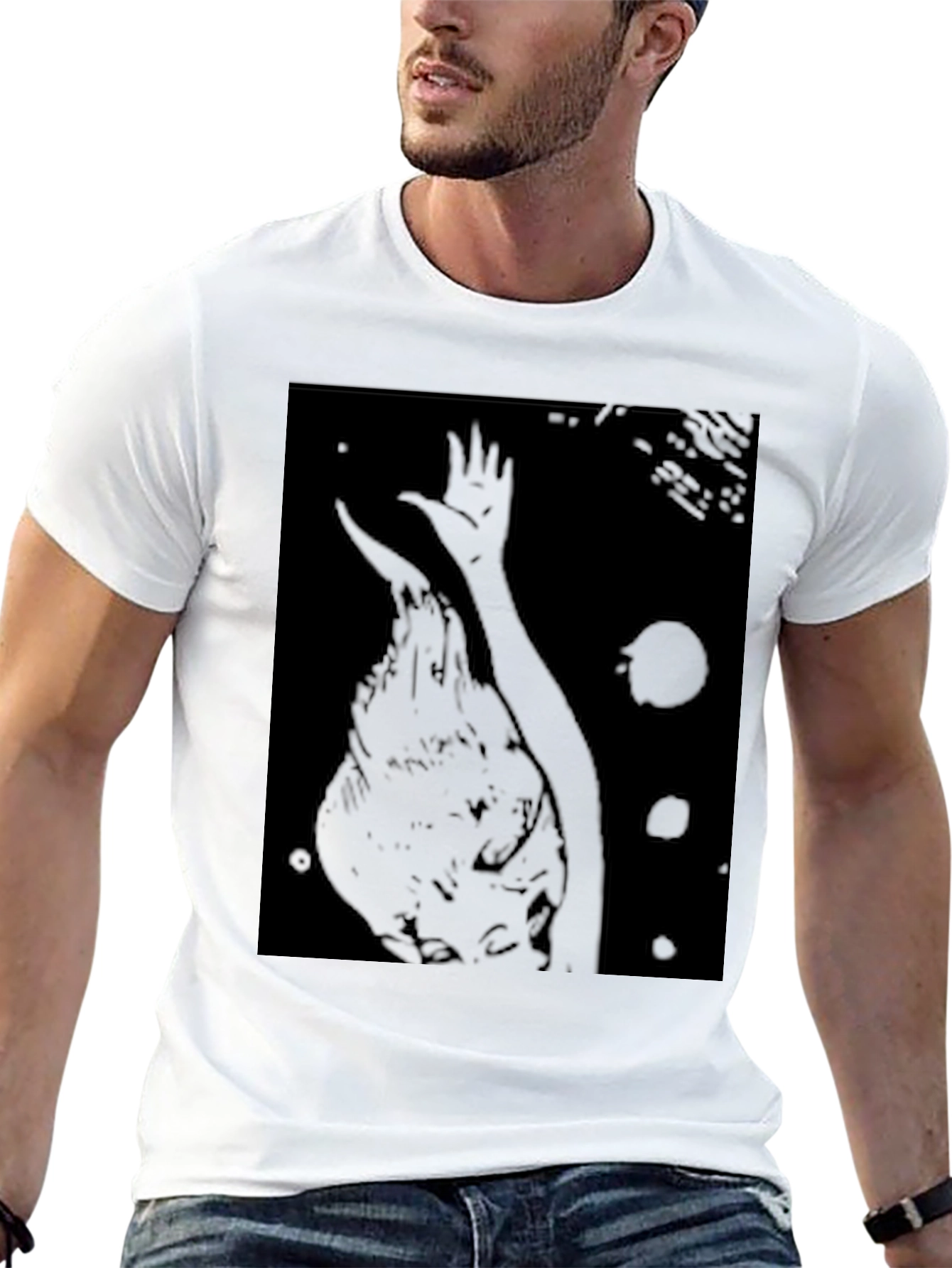 Dark Art Graphic Tee - Black Cotton