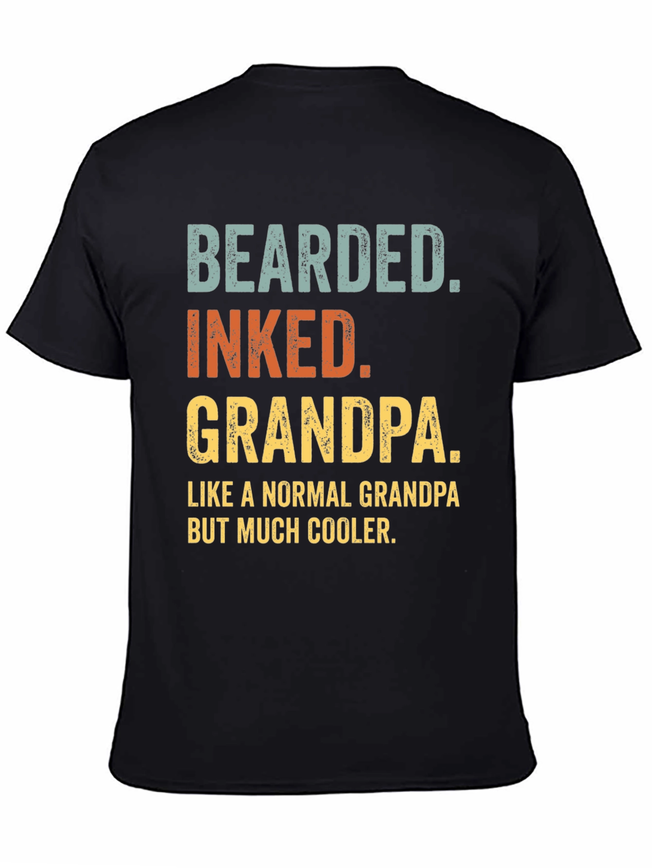 Bearded Inked Grandpa T-Shirt - Cool Grandpa Style