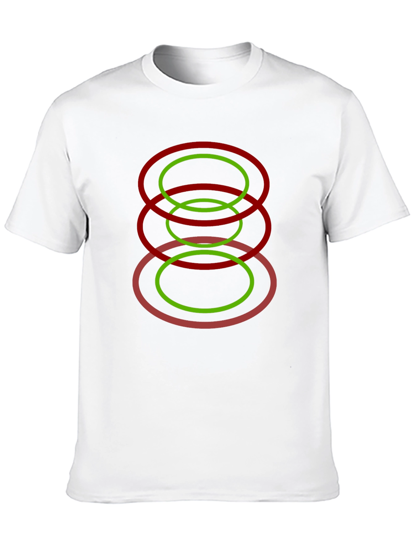 Modern Geometric Oval Design T-Shirt