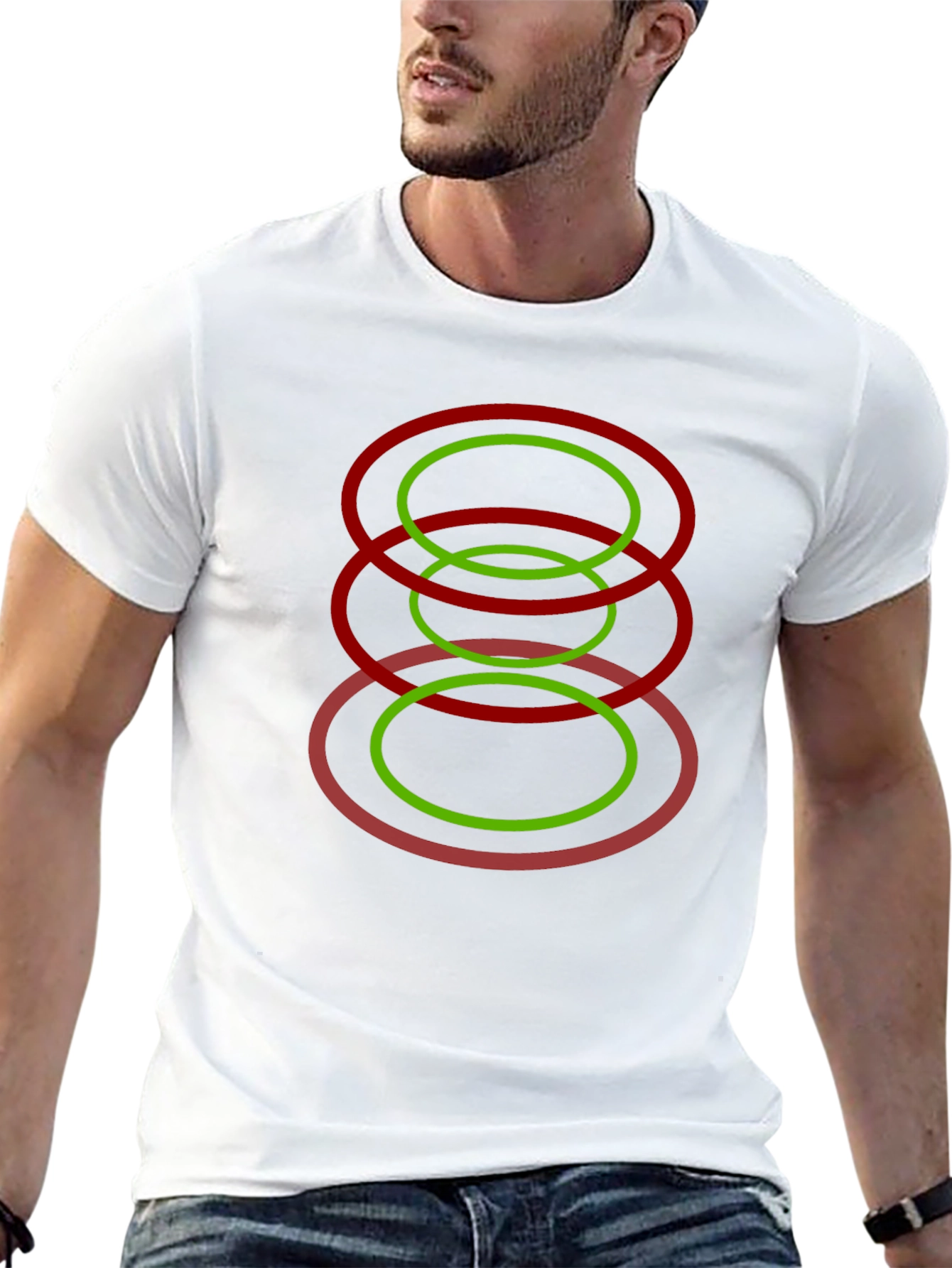 Modern Geometric Oval Design T-Shirt