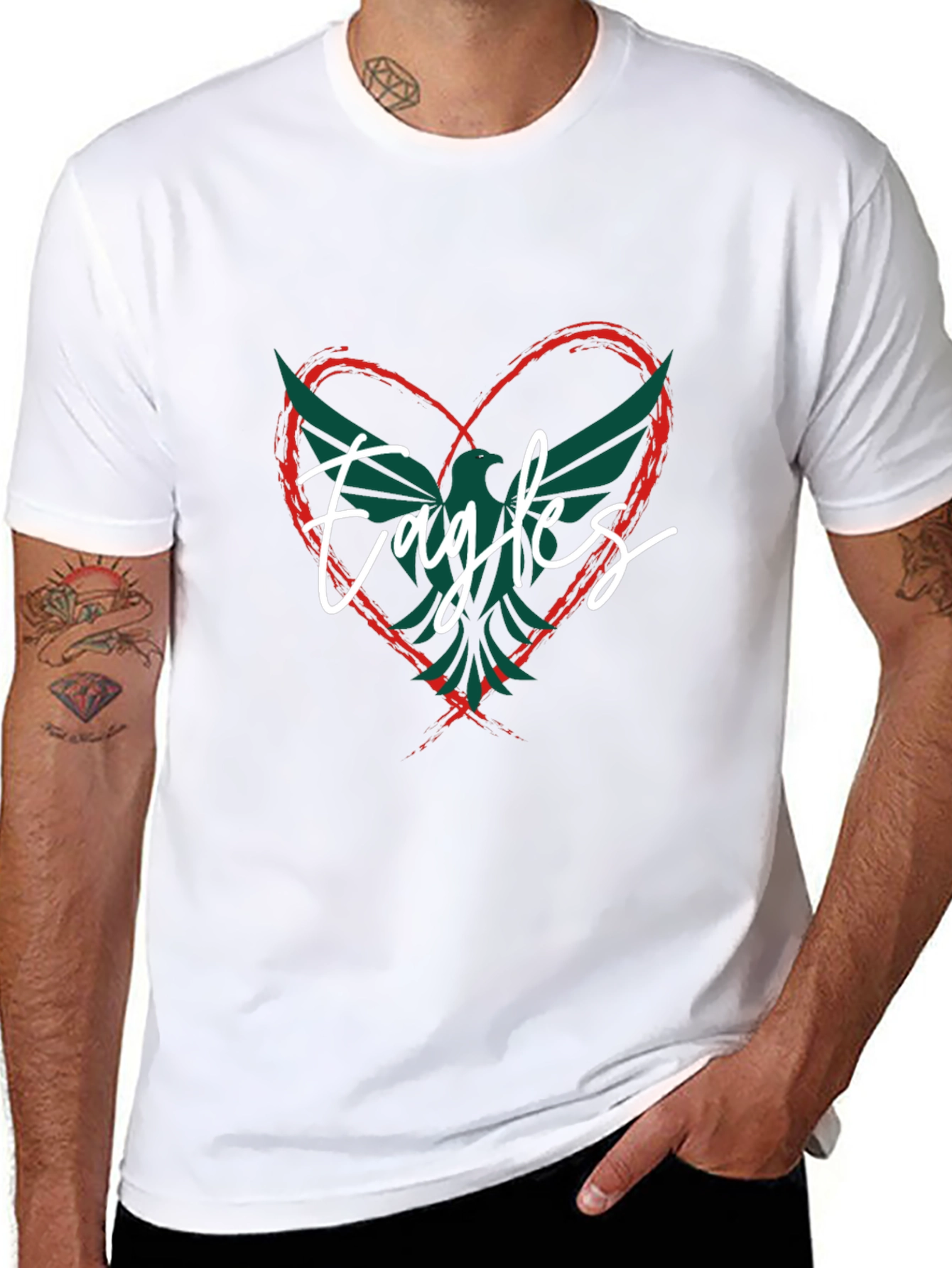 Eagles Heart T-Shirt - Fan Apparel