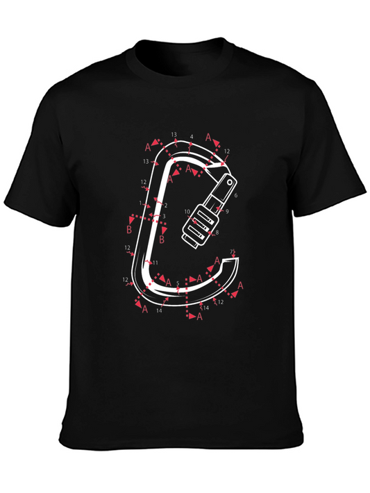 Connect the Dots Carabiner Black T-Shirt