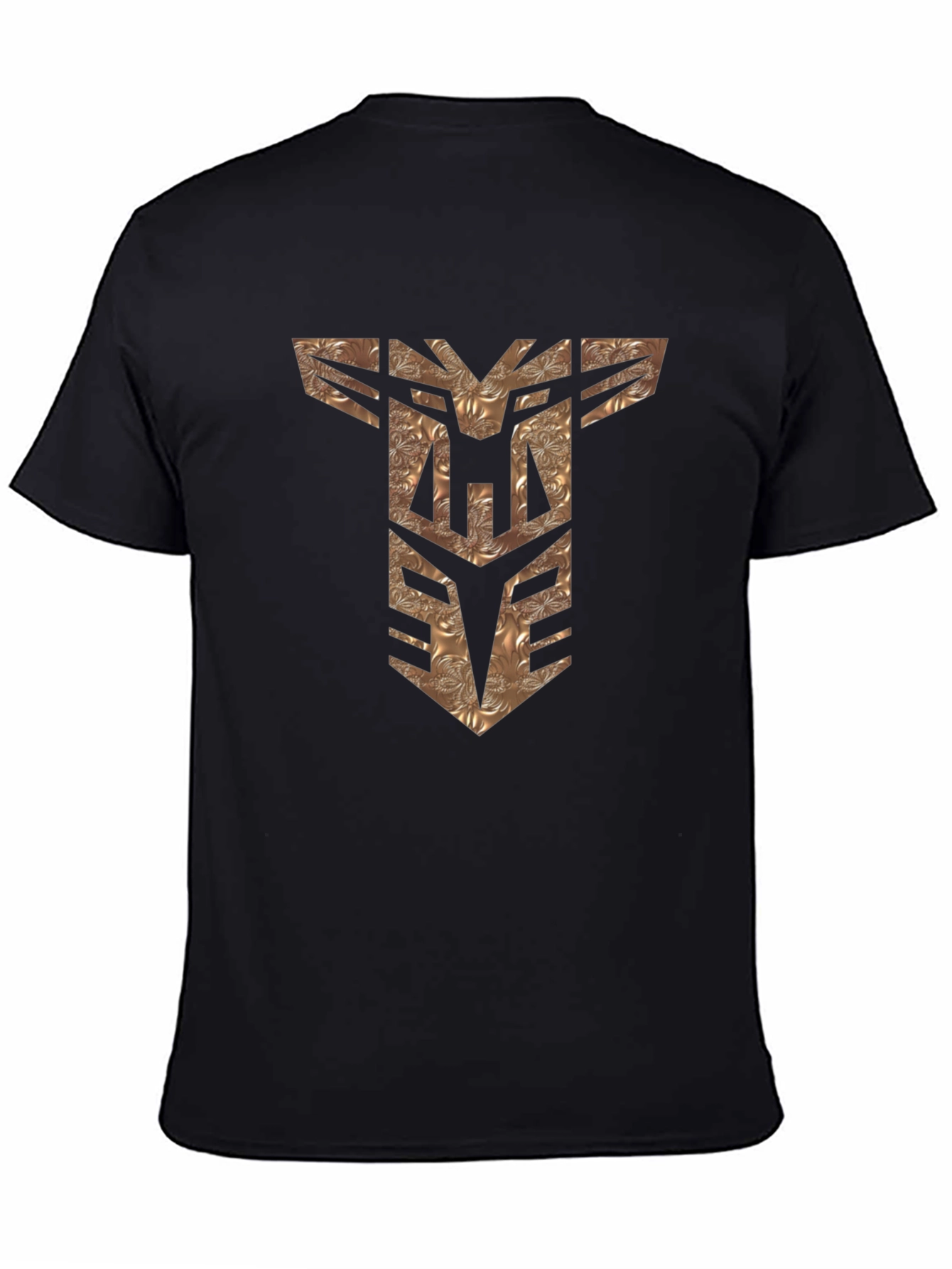 Textured Transformers Logo Black T-Shirt