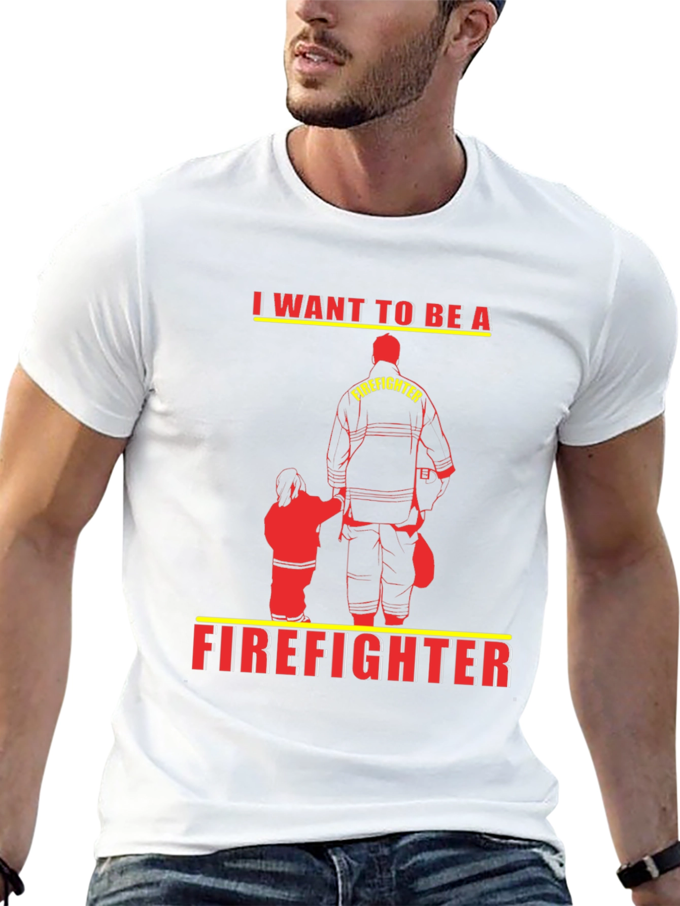 Future Firefighter Tee - Black Cotton Graphic T-Shirt