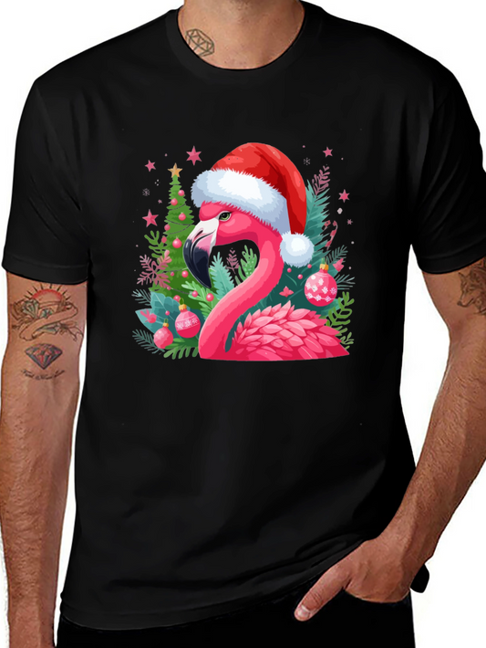 Festive Flamingo Christmas T-Shirt