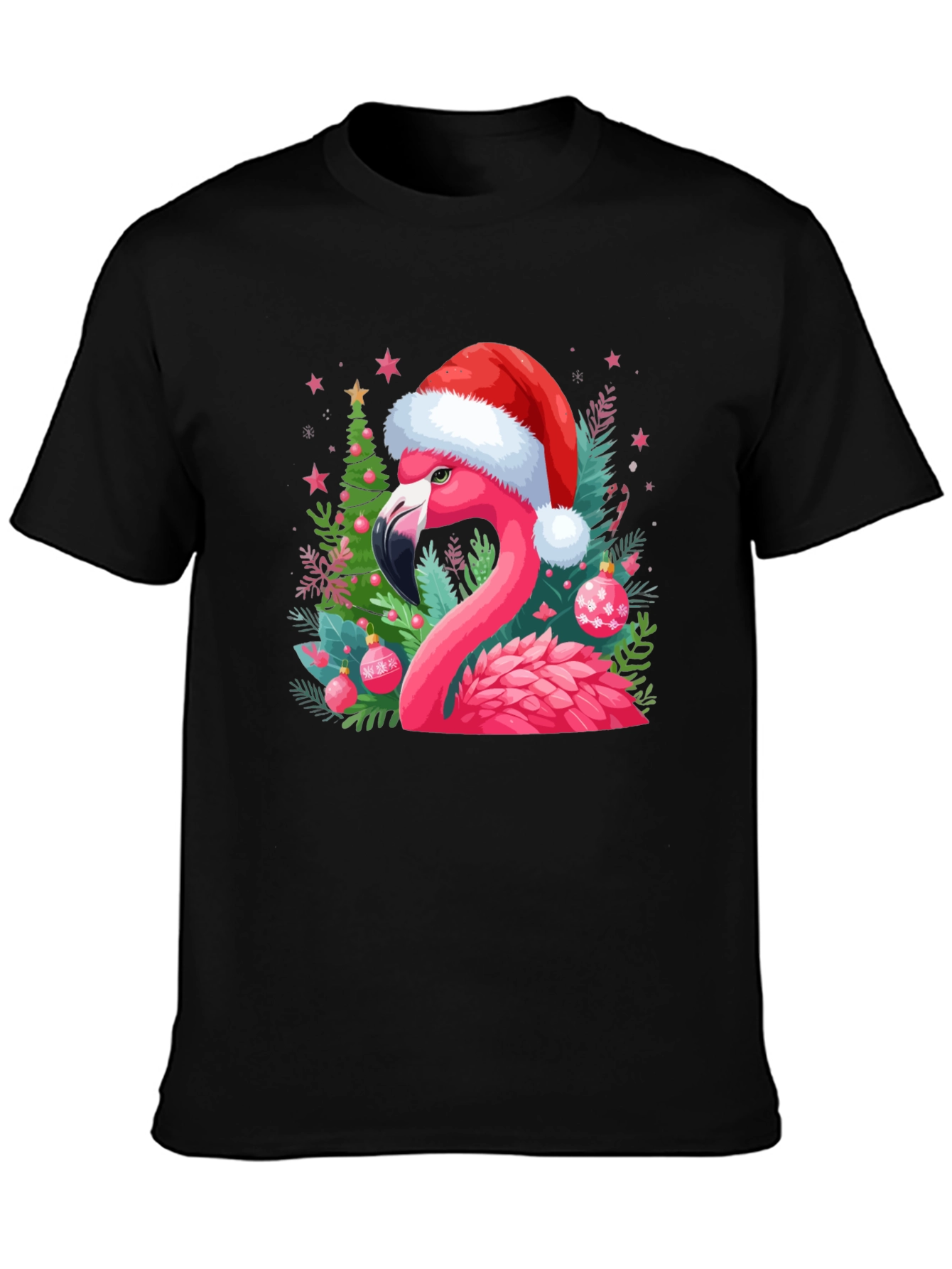 Festive Flamingo Christmas T-Shirt