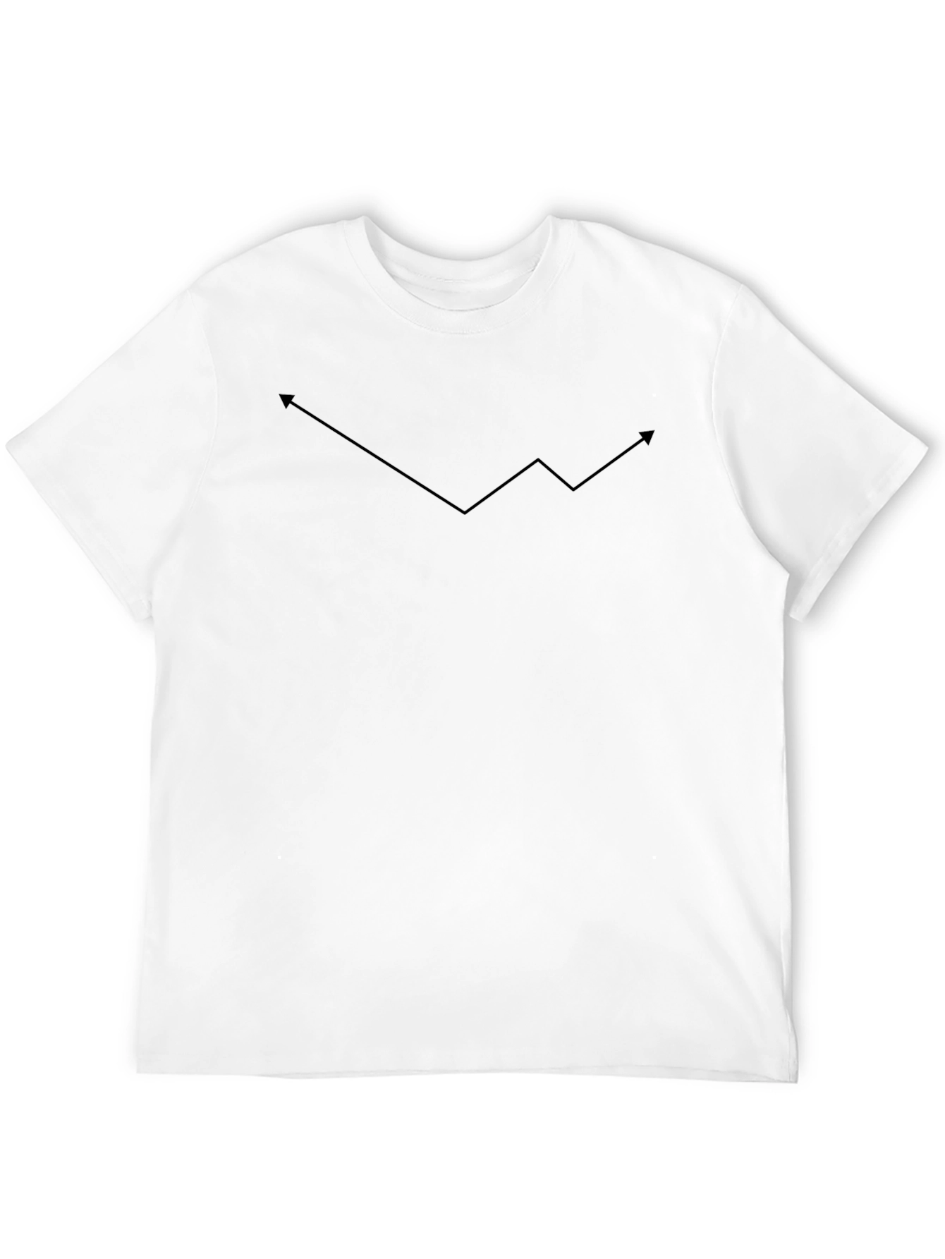 Modern Geometric Arrow Graphic Black T-Shirt