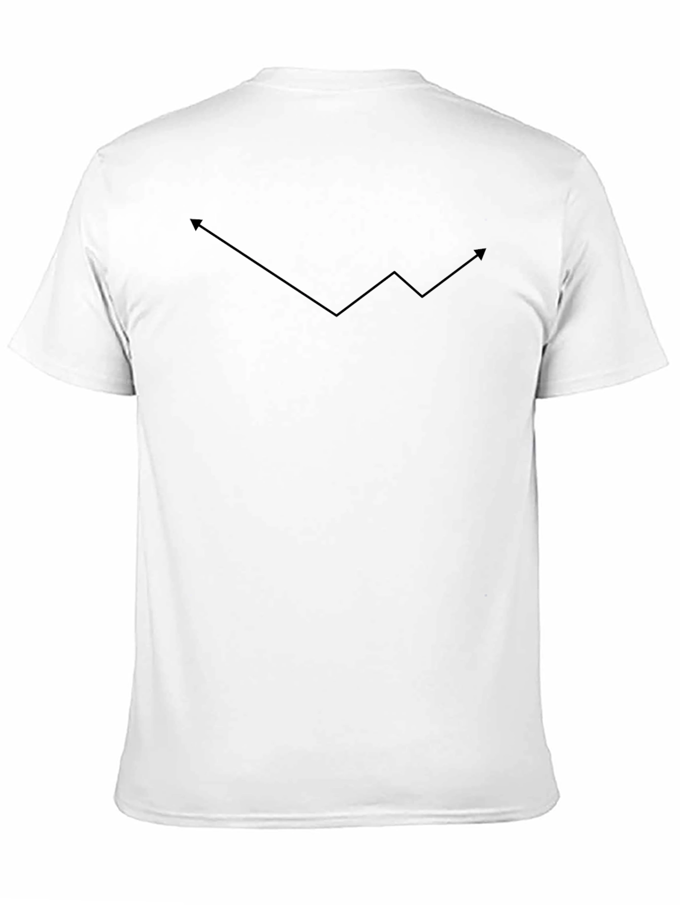 Modern Geometric Arrow Graphic Black T-Shirt