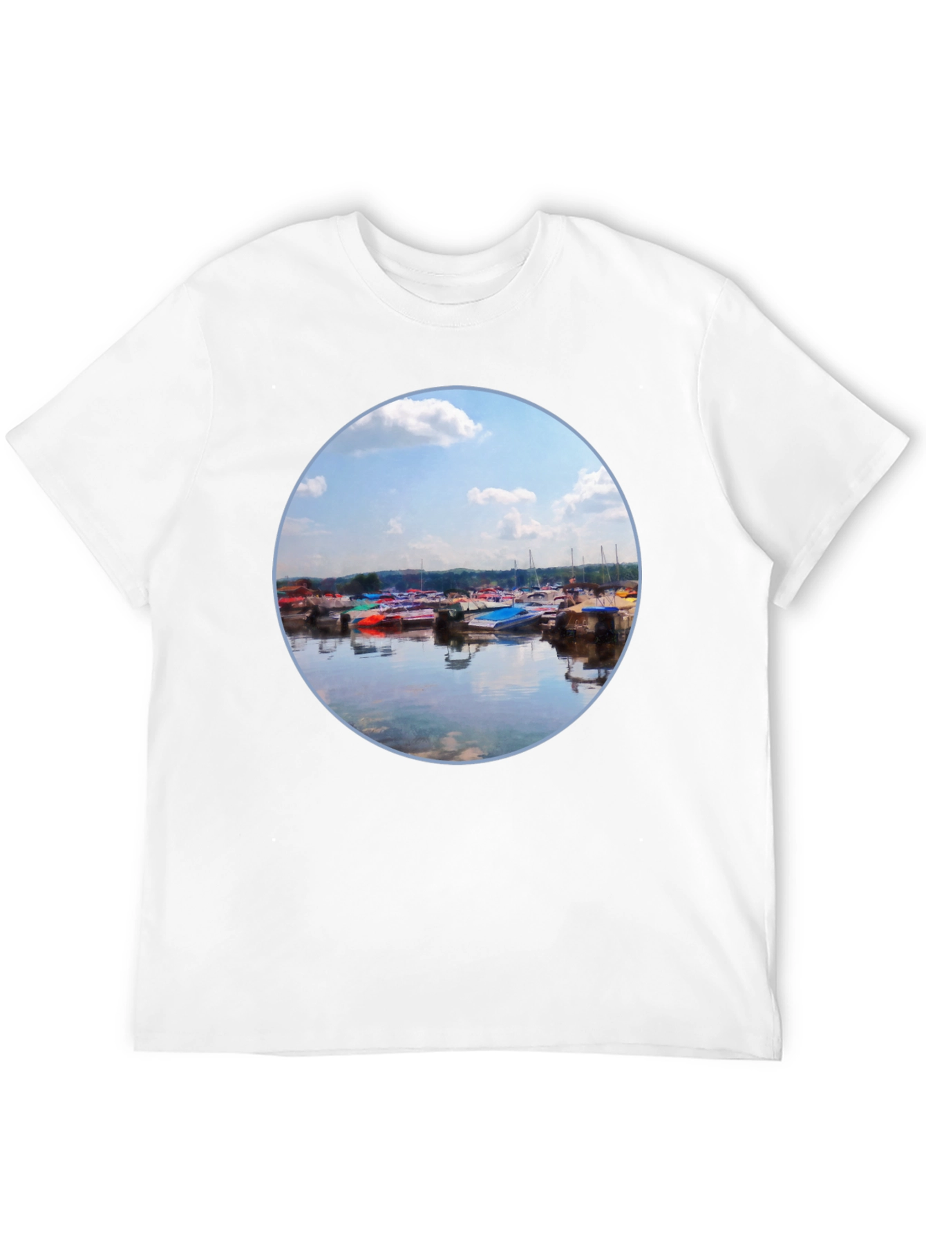 Boats Reflection Graphic Tee