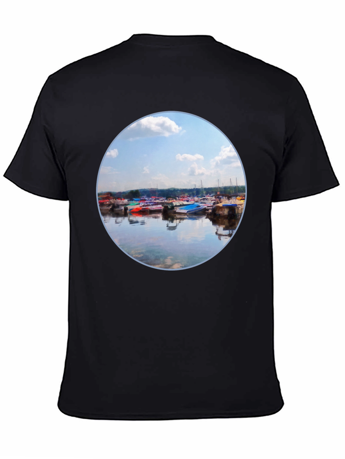 Boats Reflection Graphic Tee