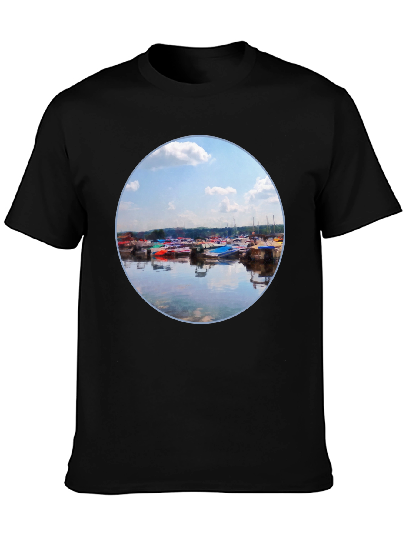 Boats Reflection Graphic Tee