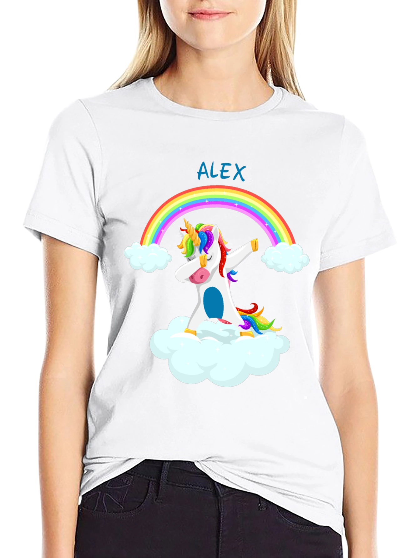 Dabbing Unicorn Rainbow T-Shirt - Alex