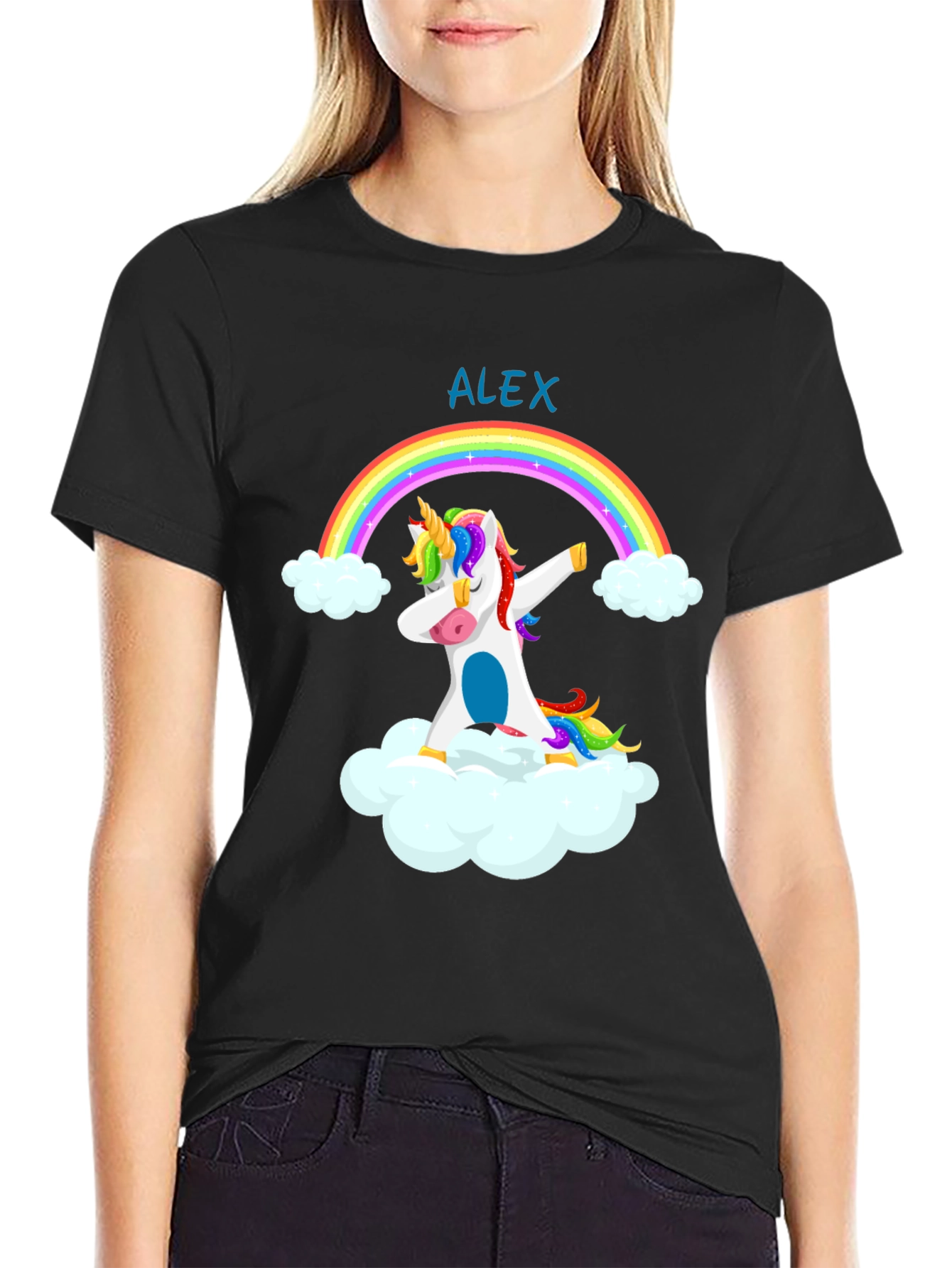 Dabbing Unicorn Rainbow T-Shirt - Alex