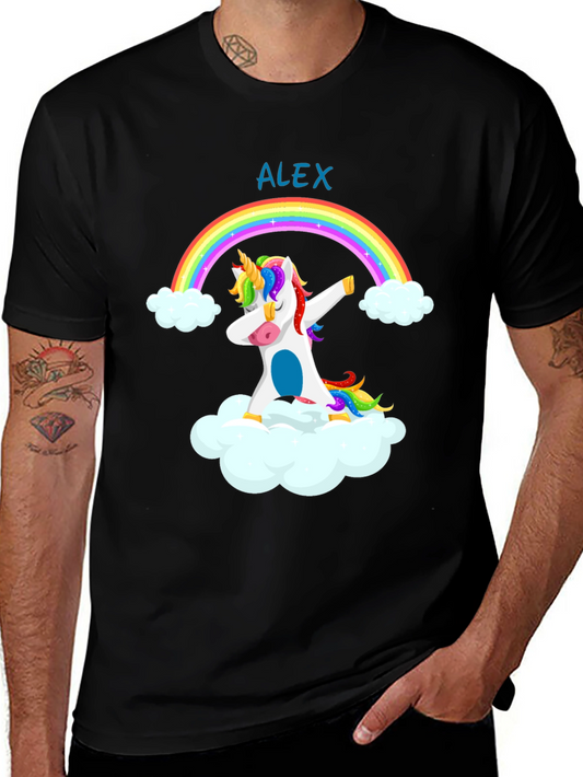 Dabbing Unicorn Rainbow T-Shirt - Alex