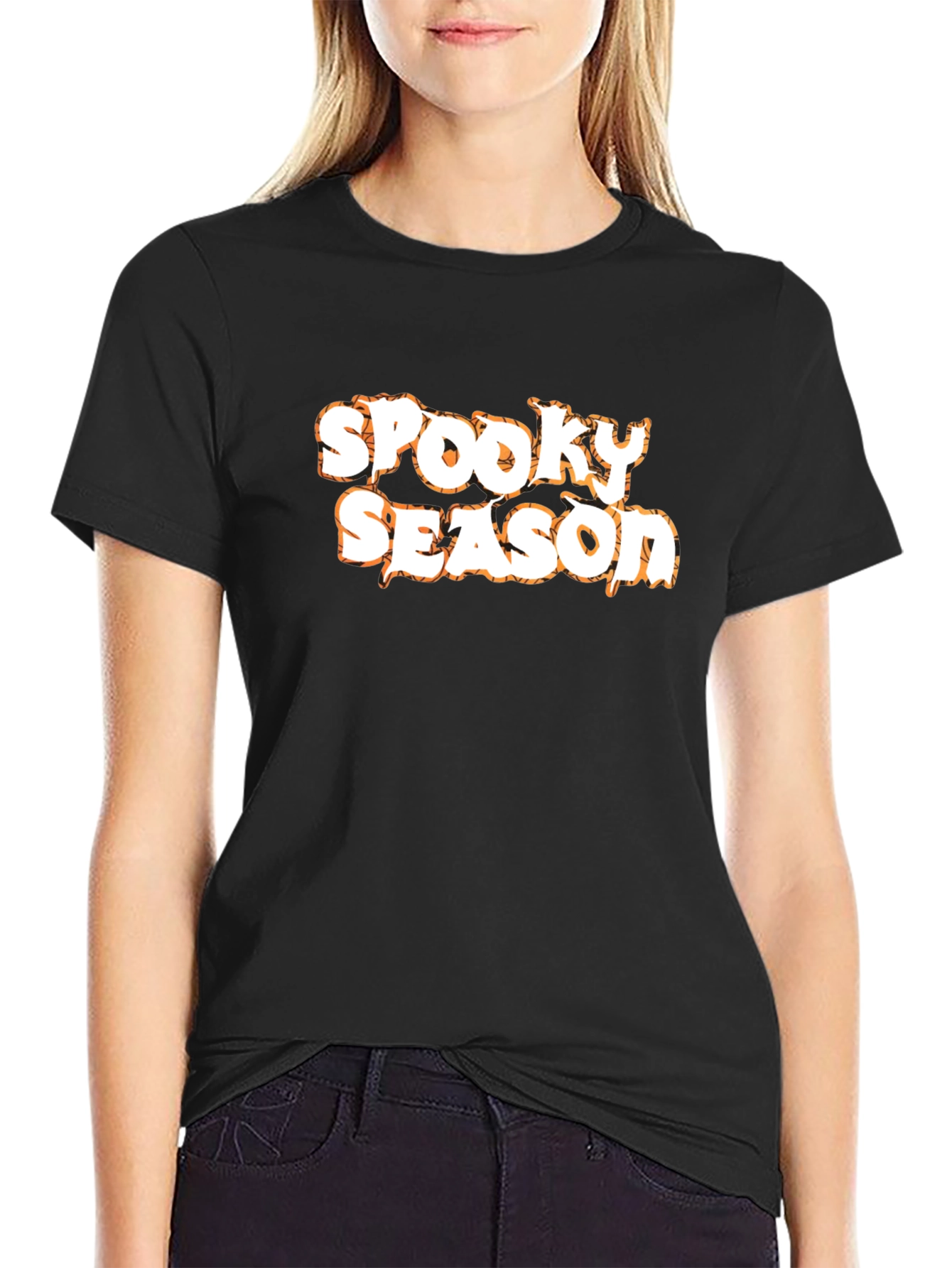 Spooky Season Halloween Graphic Tee - Black