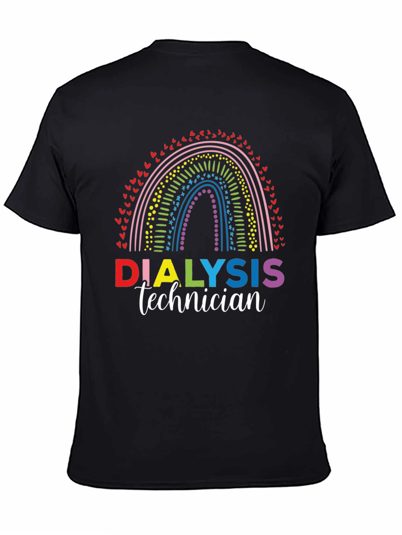 Dialysis Technician Rainbow Graphic Tee