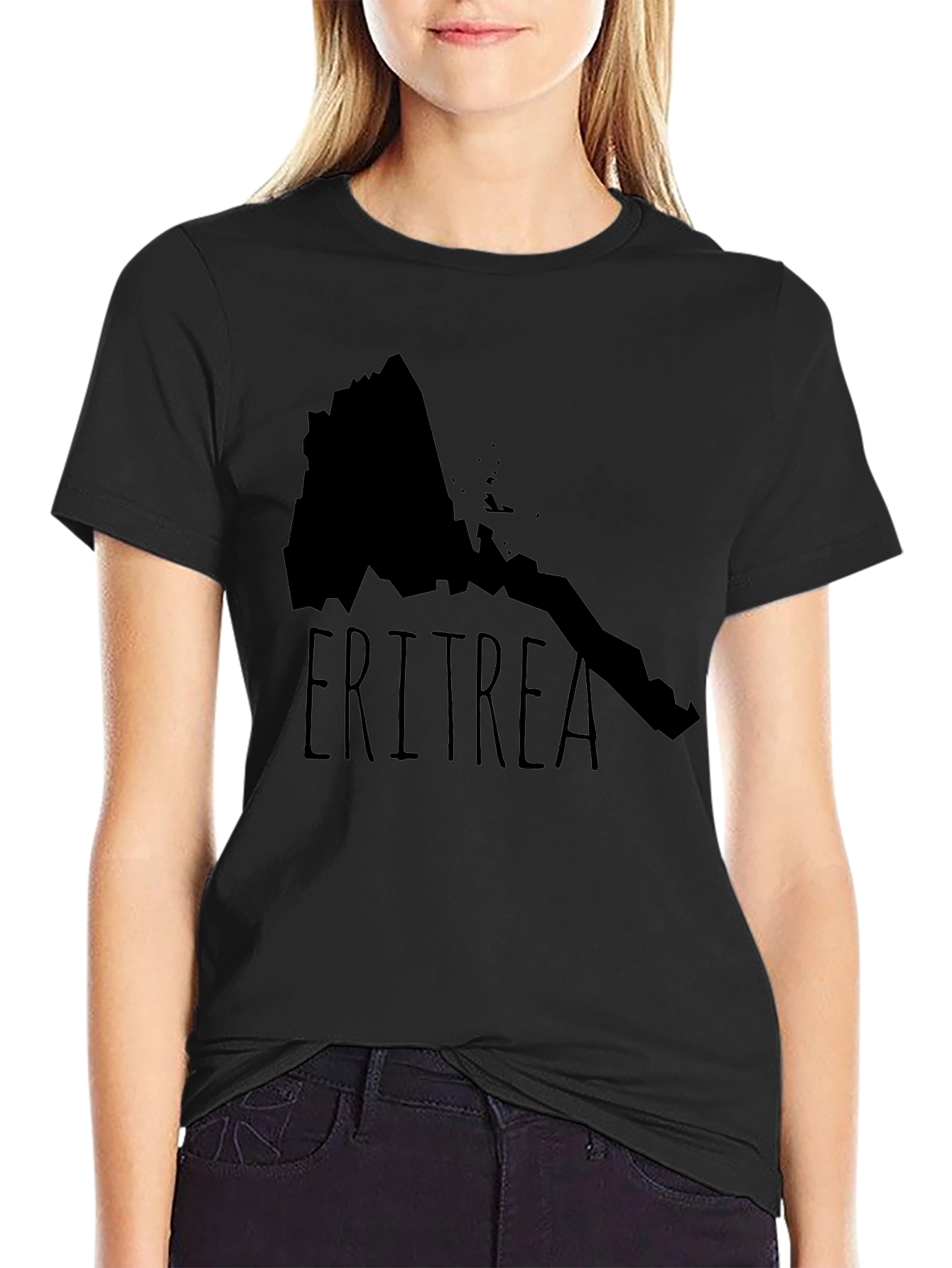 Eritrea Map T-Shirt - Black