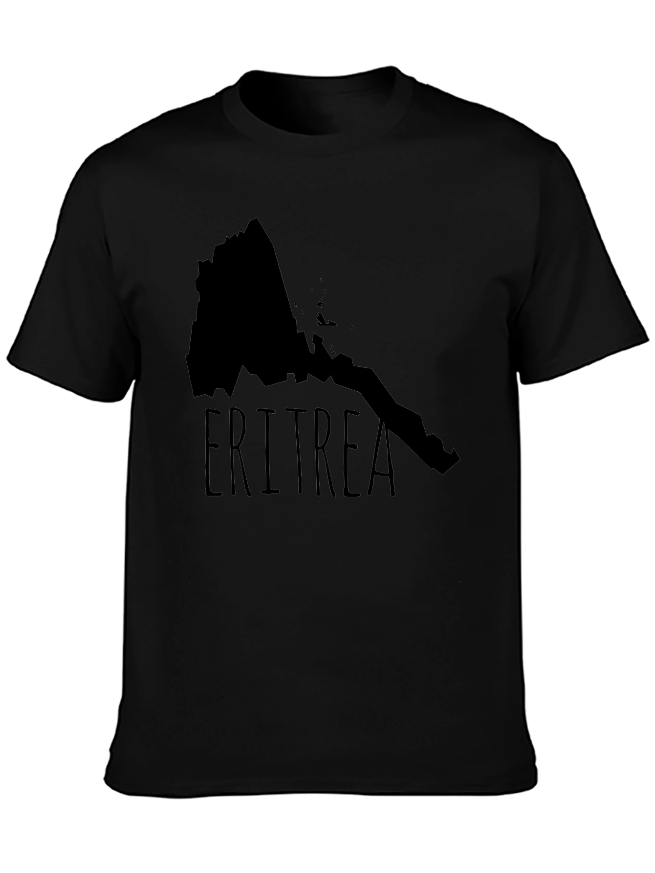 Eritrea Map T-Shirt - Black