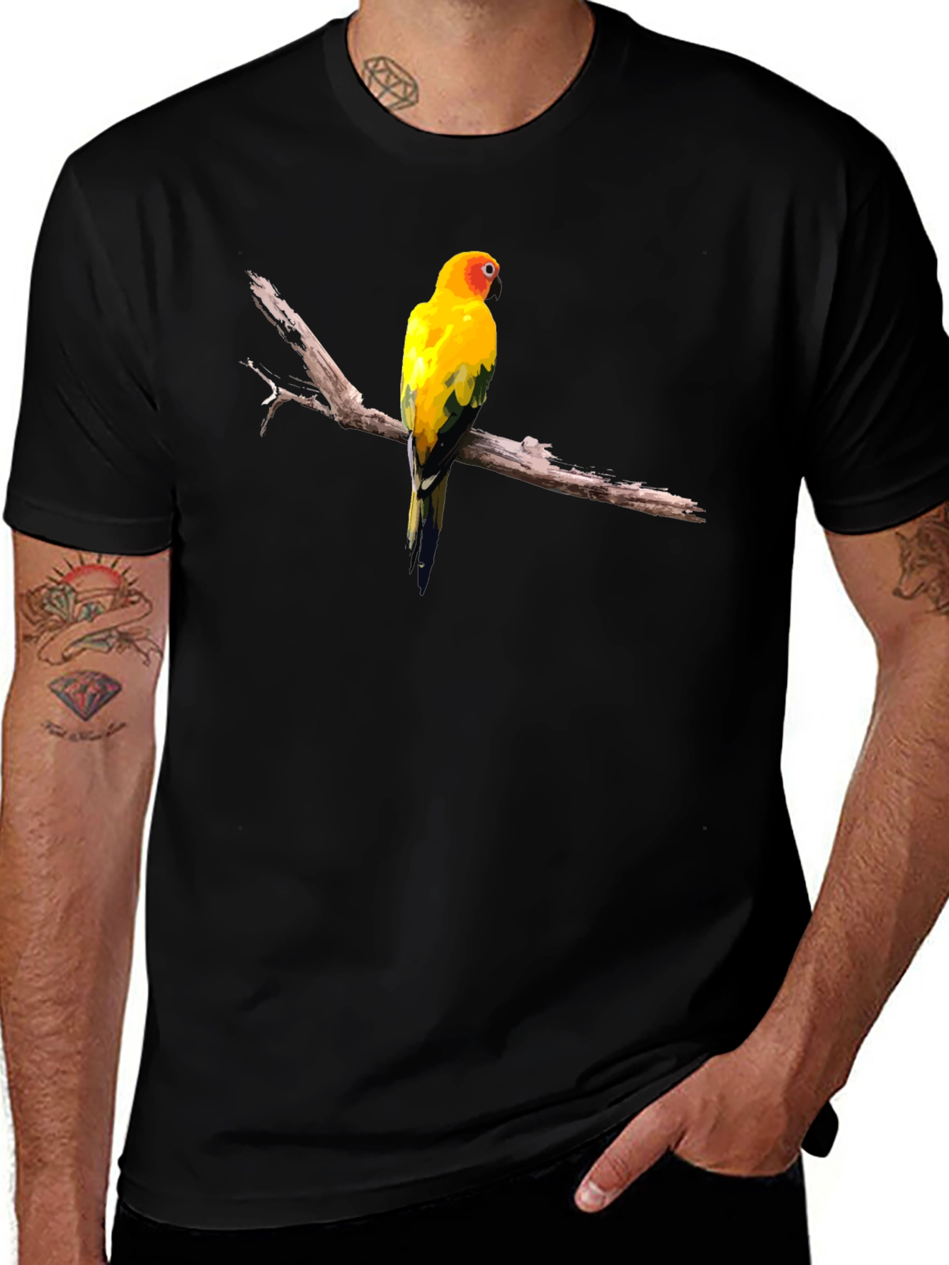 Sun Conure Bird Graphic T-Shirt