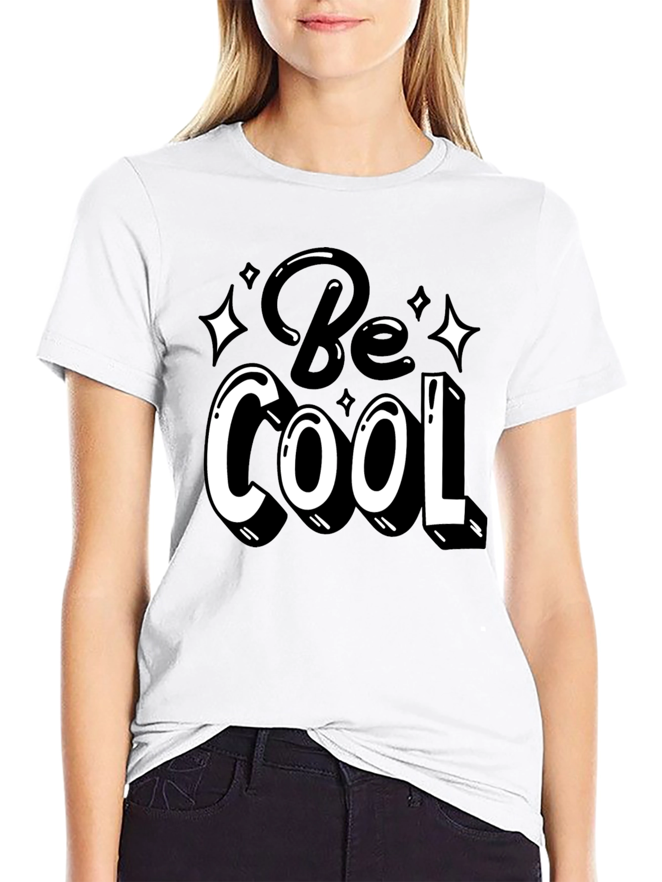 Be Cool Graphic Tee - Black Cotton Casual Shirt