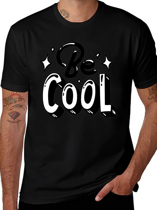Be Cool Graphic Tee - Black Cotton Casual Shirt