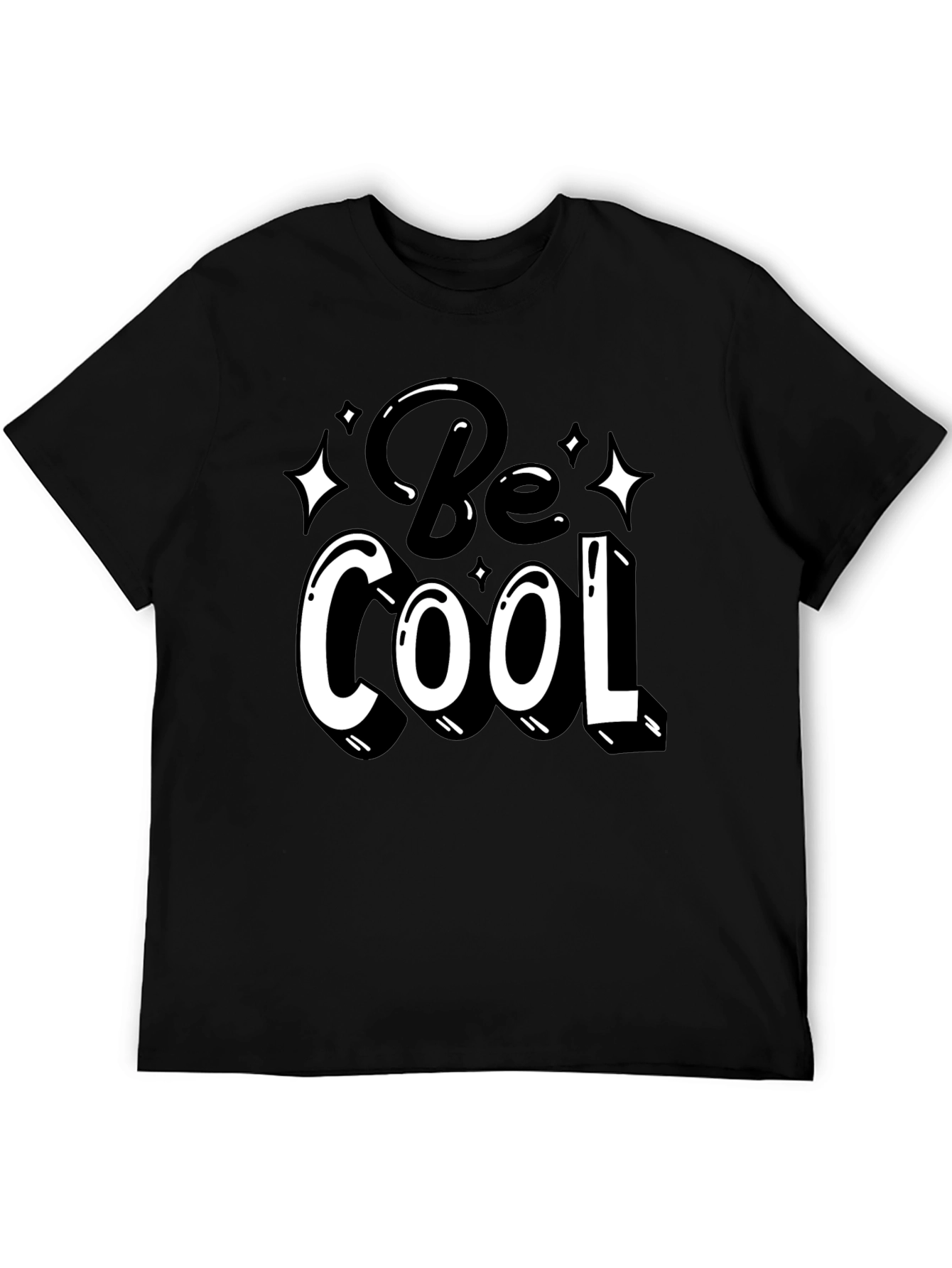 Be Cool Graphic Tee - Black Cotton Casual Shirt