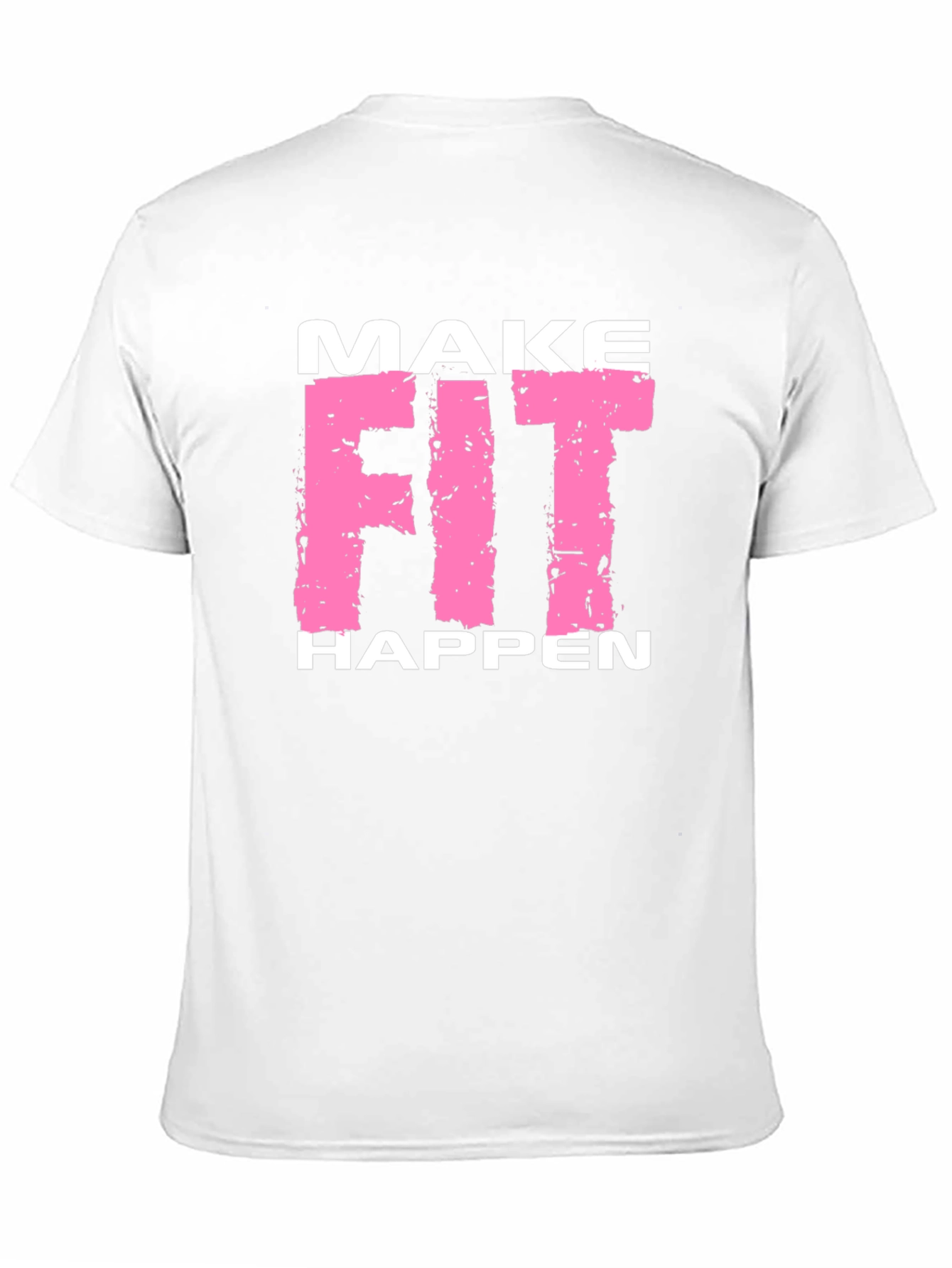 Make Fit Happen Black Graphic T-Shirt