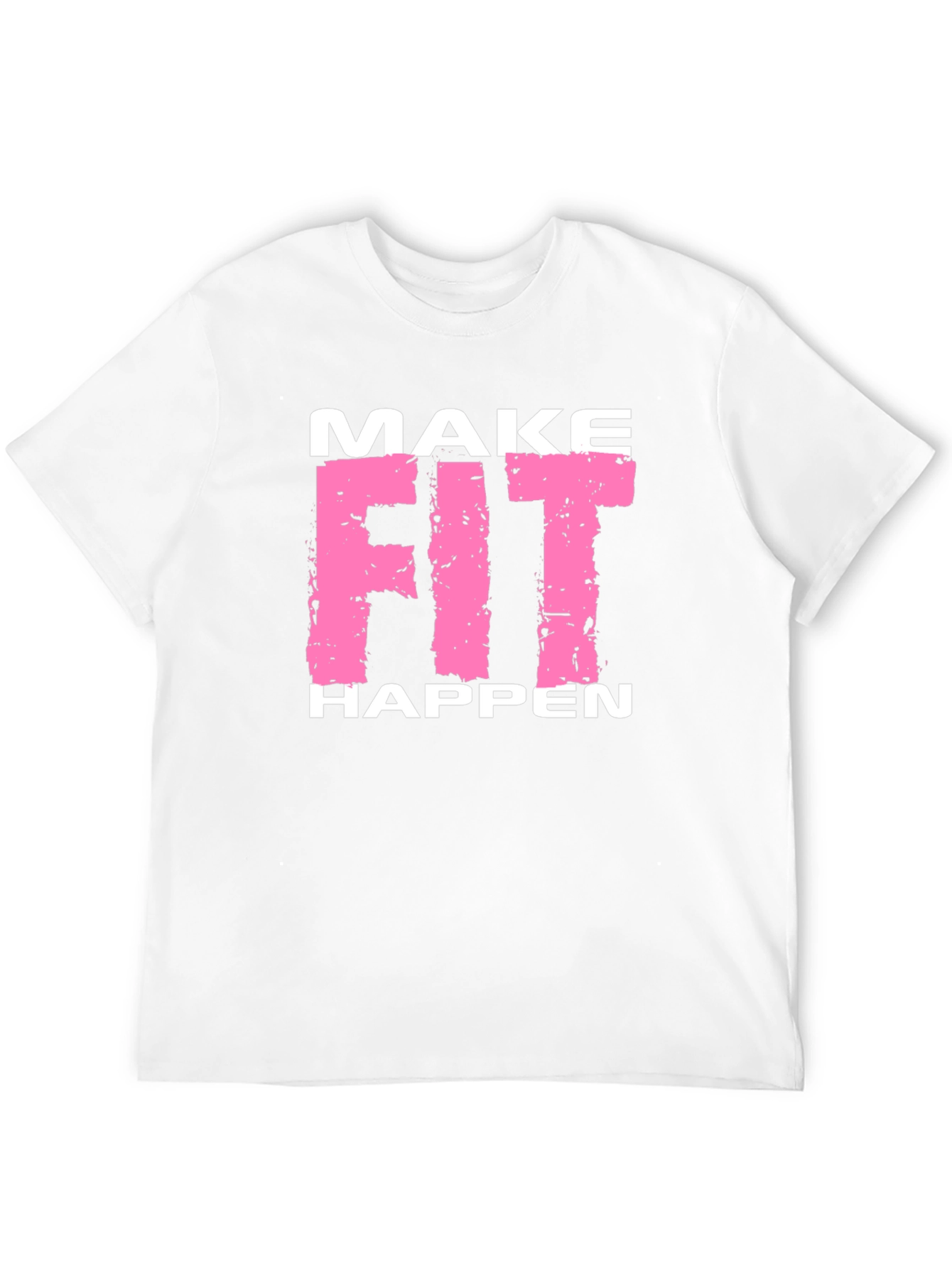 Make Fit Happen Black Graphic T-Shirt