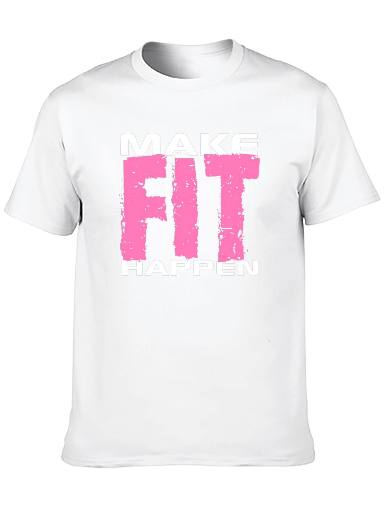 Make Fit Happen Black Graphic T-Shirt